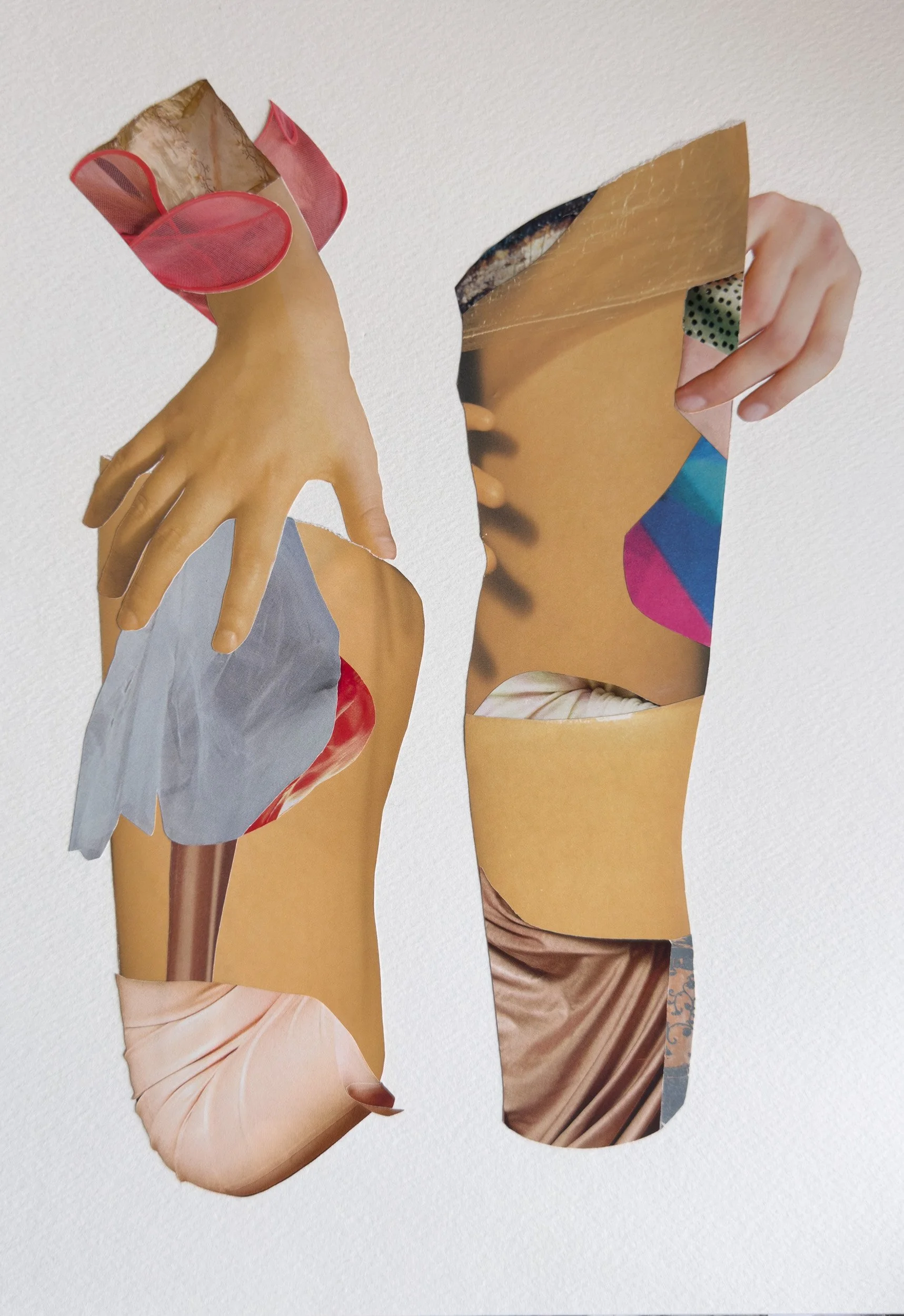 Reaching , 2025
Hand-cut paper collage on archival paper
Mounted paper: 333 × 242 mm