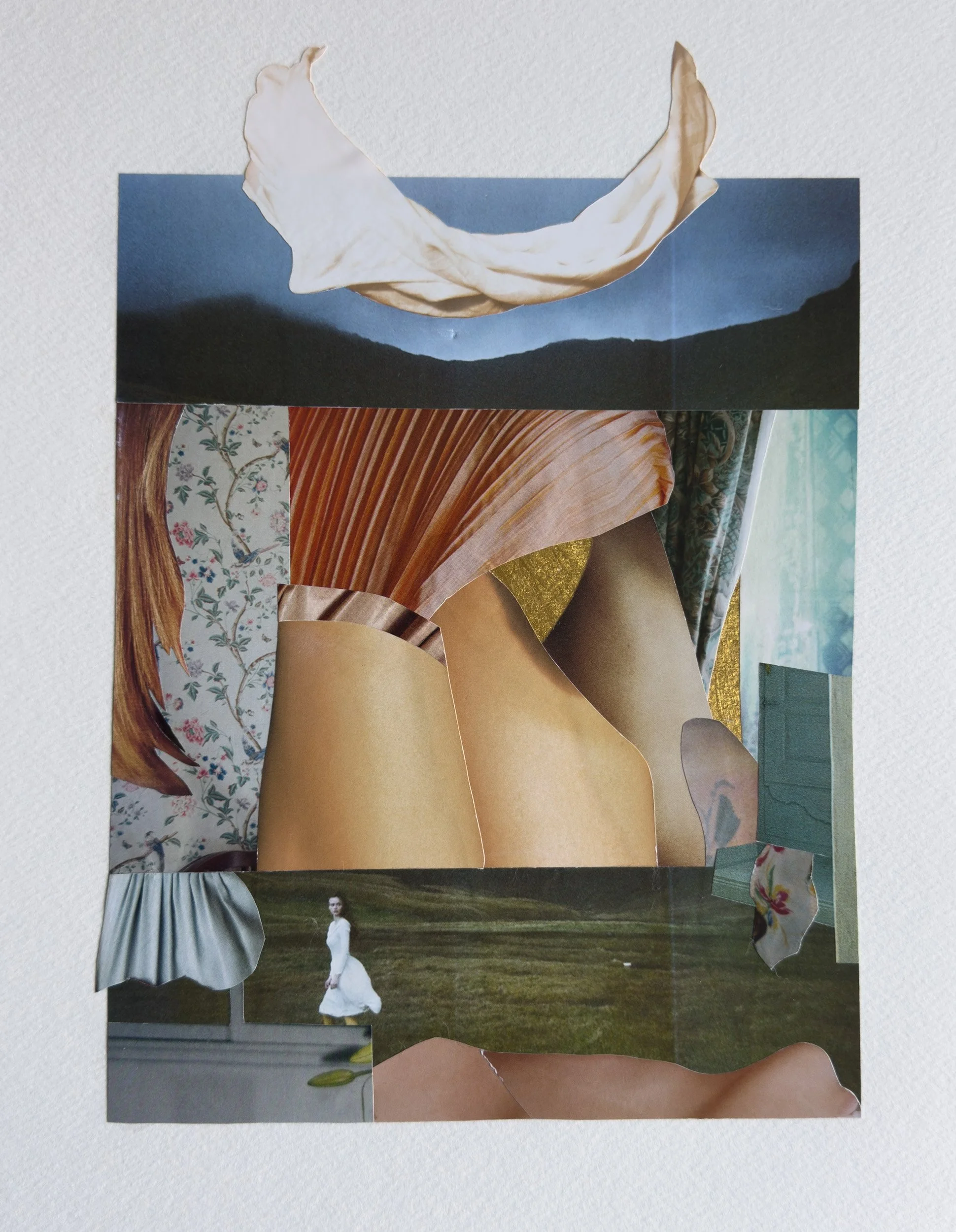 Memory Slideshow , 2025
Hand-cut paper collage on archival paper
Mounted paper: 333 × 242 mm