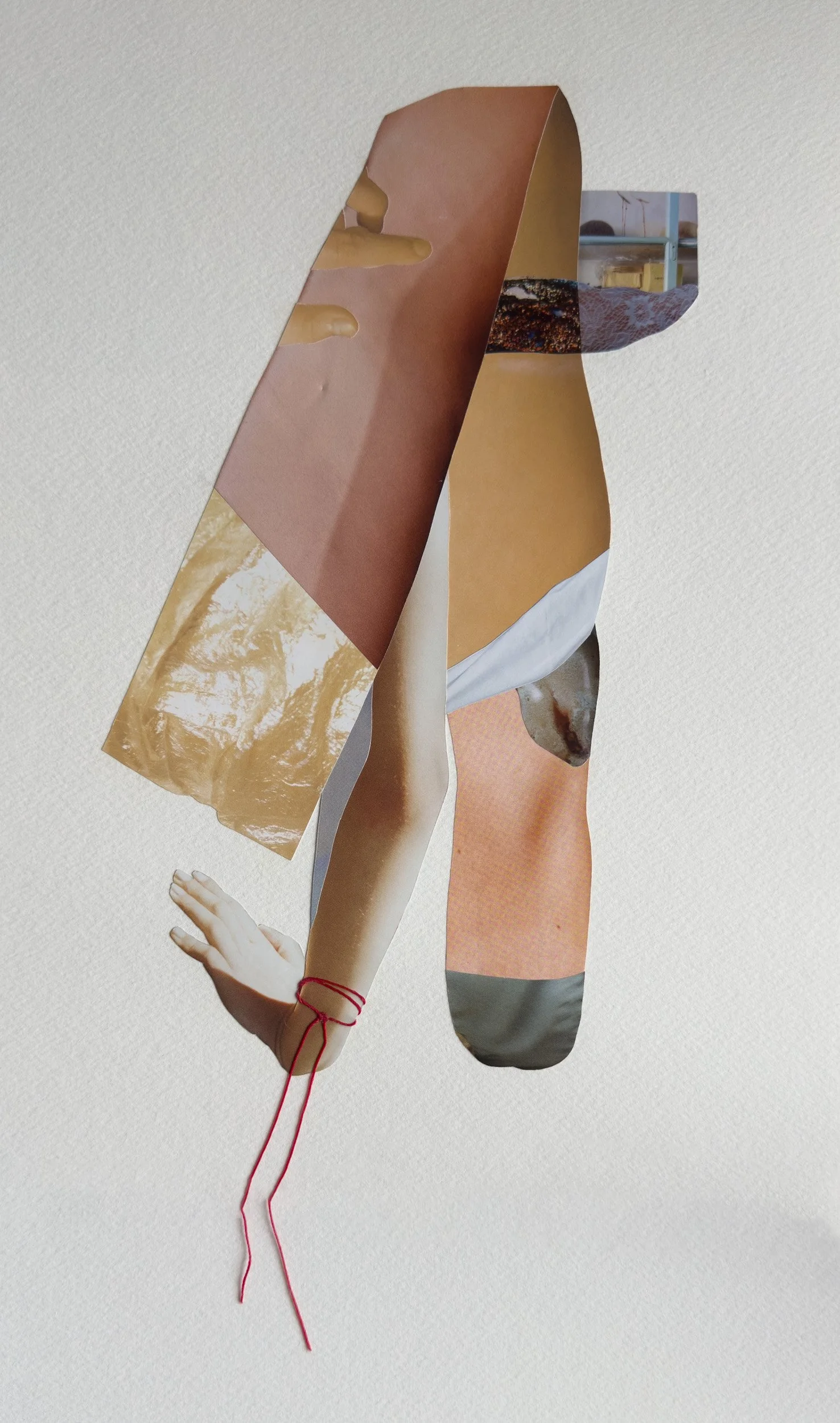 Domestic Pull , 2025
Hand-cut paper collage on archival paper
Mounted paper: 333 × 242 mm