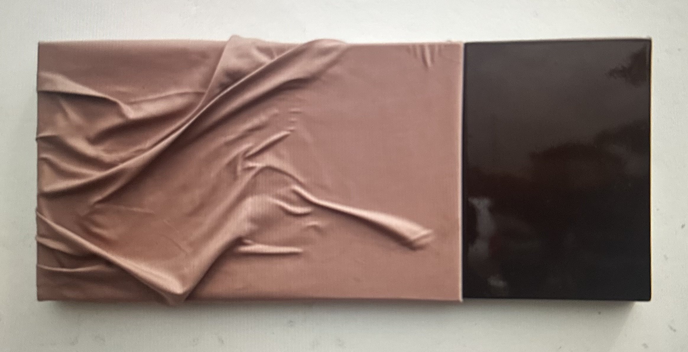 Ugo Ahiakwo, And Peter Walked on Water, 2024. Fabric and interfacing on wood and aluminum composite board, automotive paint and lacquer on aluminum composite board.
Tilga Art Prize Finalist