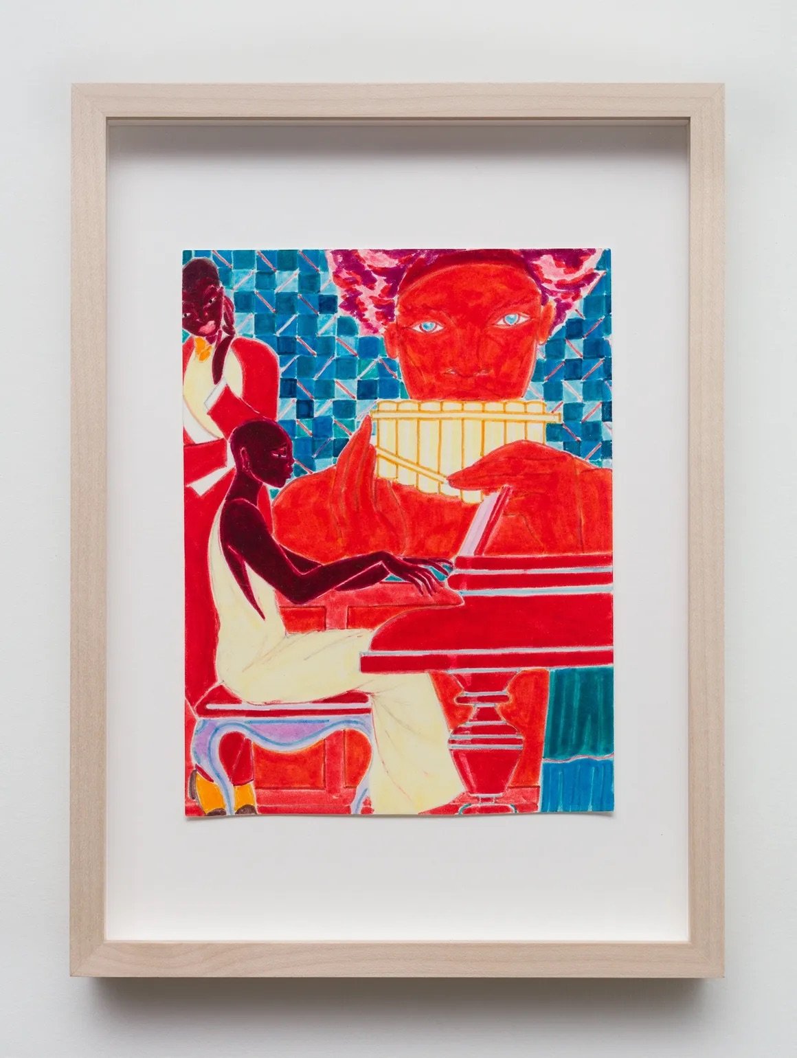 Tunji Adeniyi-Jones, Red Room IV, Pen and Ink. 2019