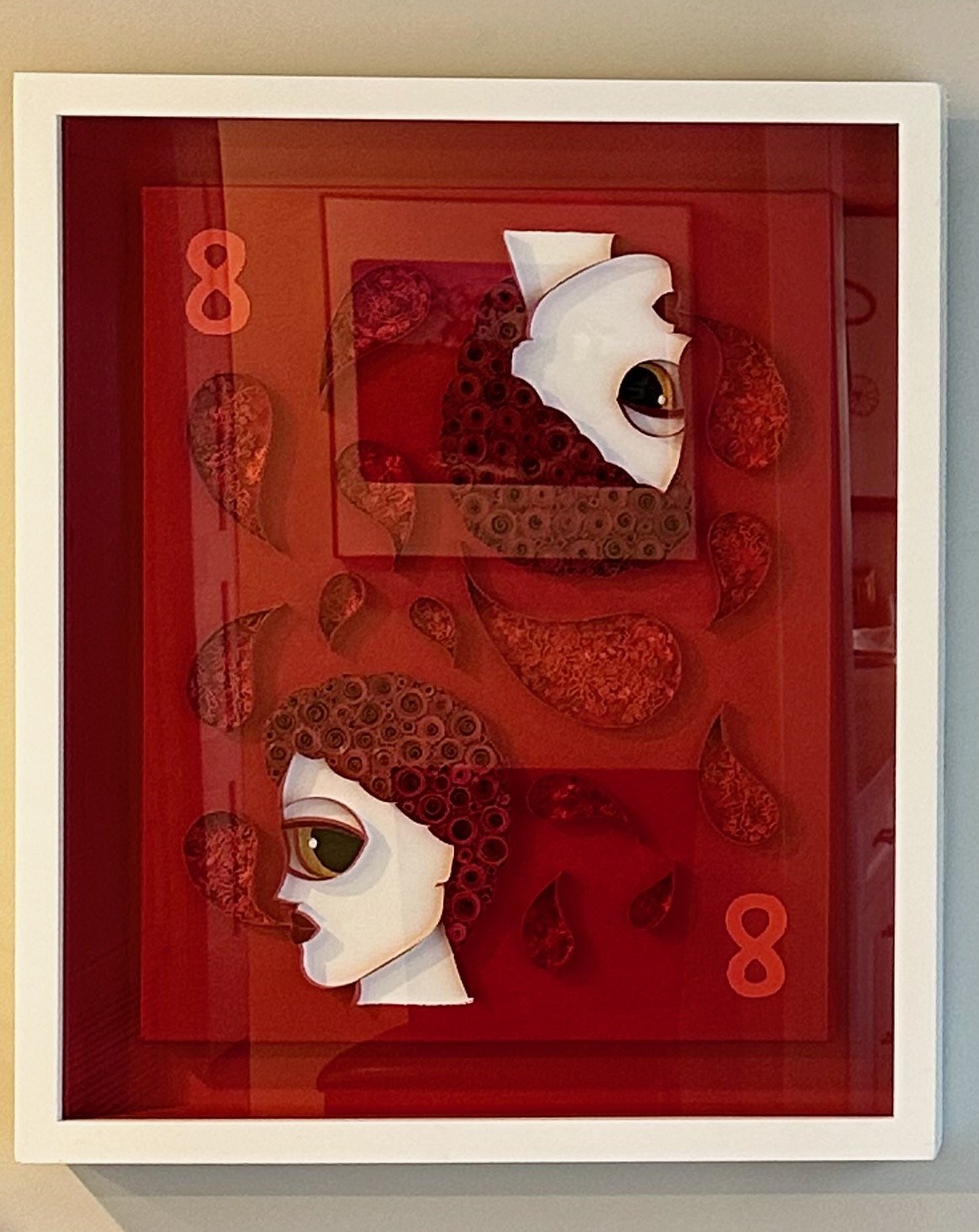 Ayobola Kekere-Ekun, High Stakes. Suit 3. No 8, 2025. Paper strips, fabric and acrylic on canvas