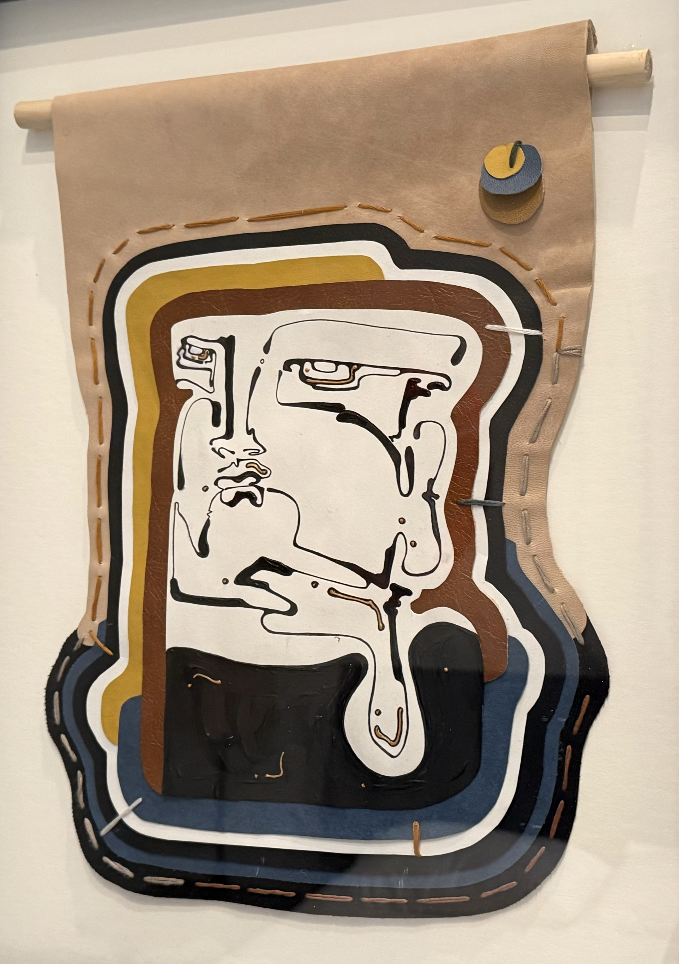 Elfreda Dali, August, 2025. Paper, Leather, Acrylic 