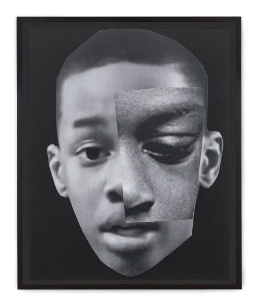 Deborah Roberts, Do you see what I see #7, Mixed media and collage on panel. 2022