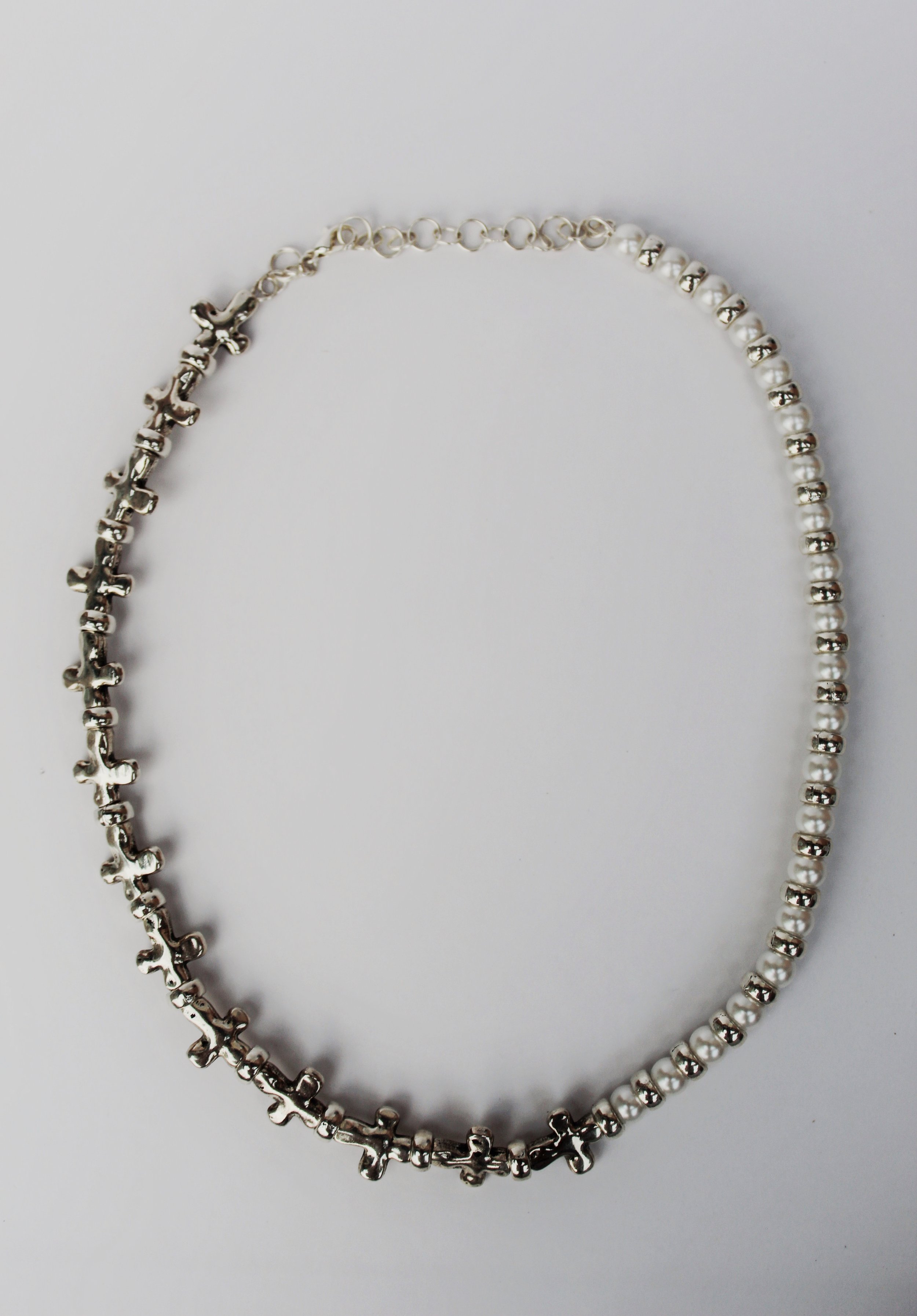 Cross Pearl Necklace