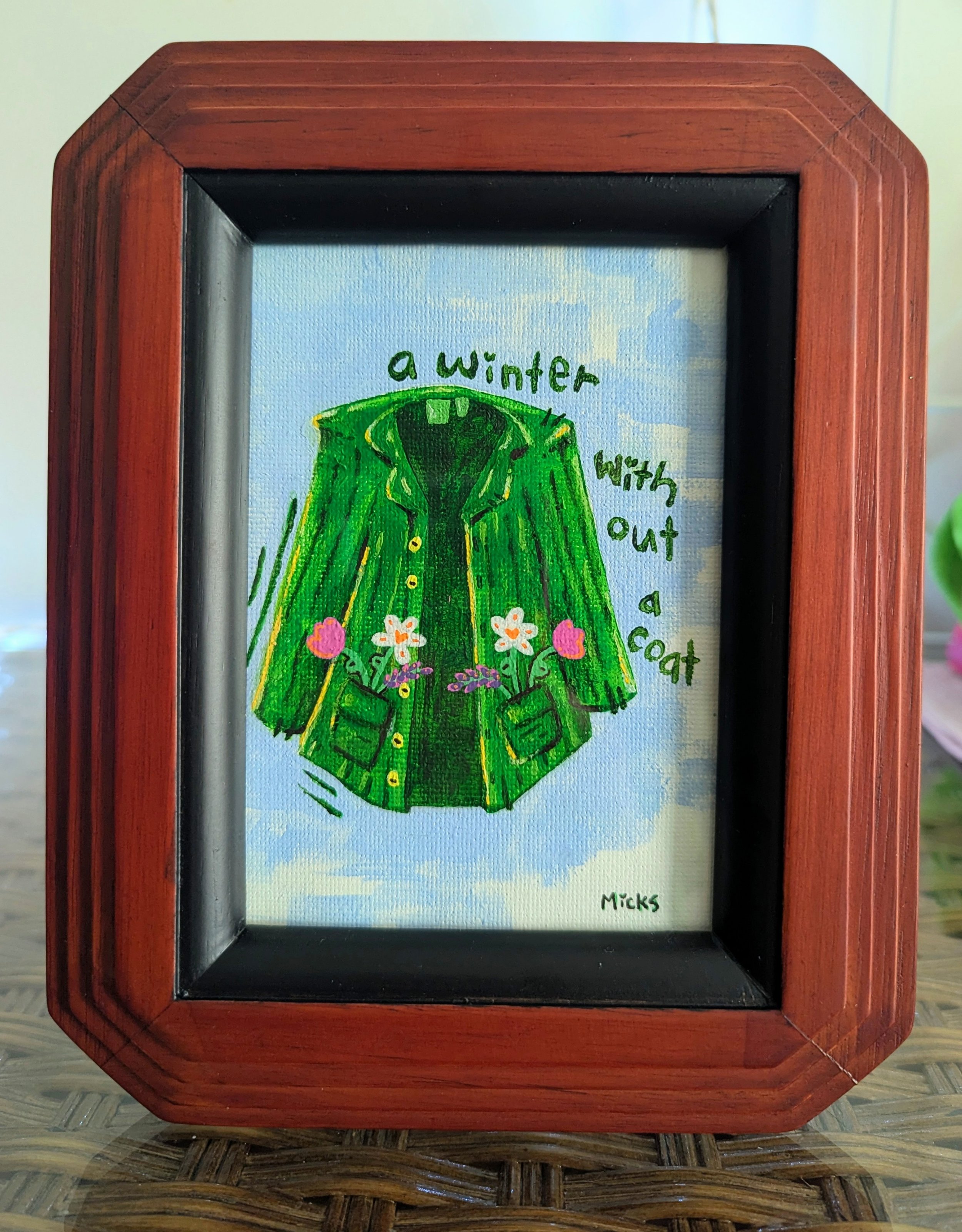 "a winter without a coat" painting
