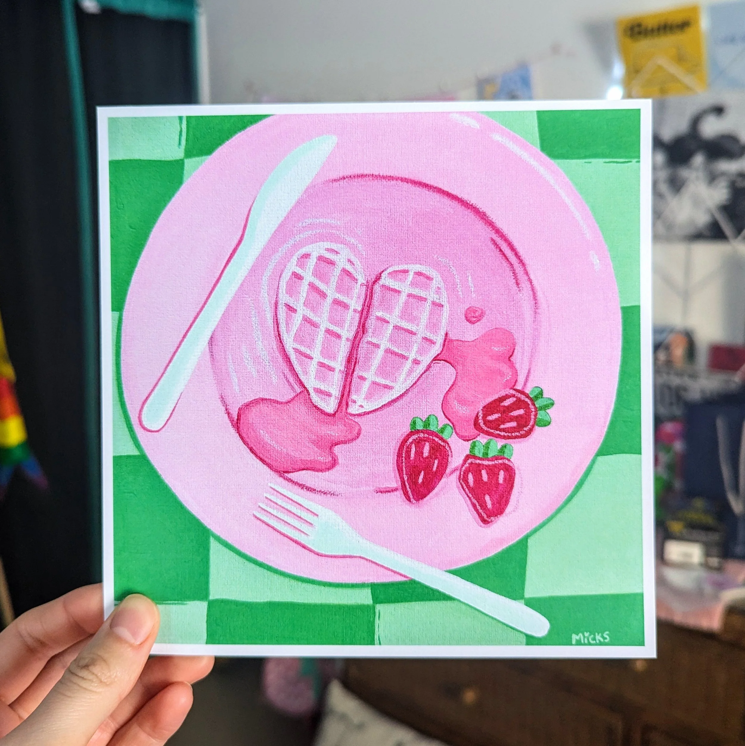 "breakfast without you" print