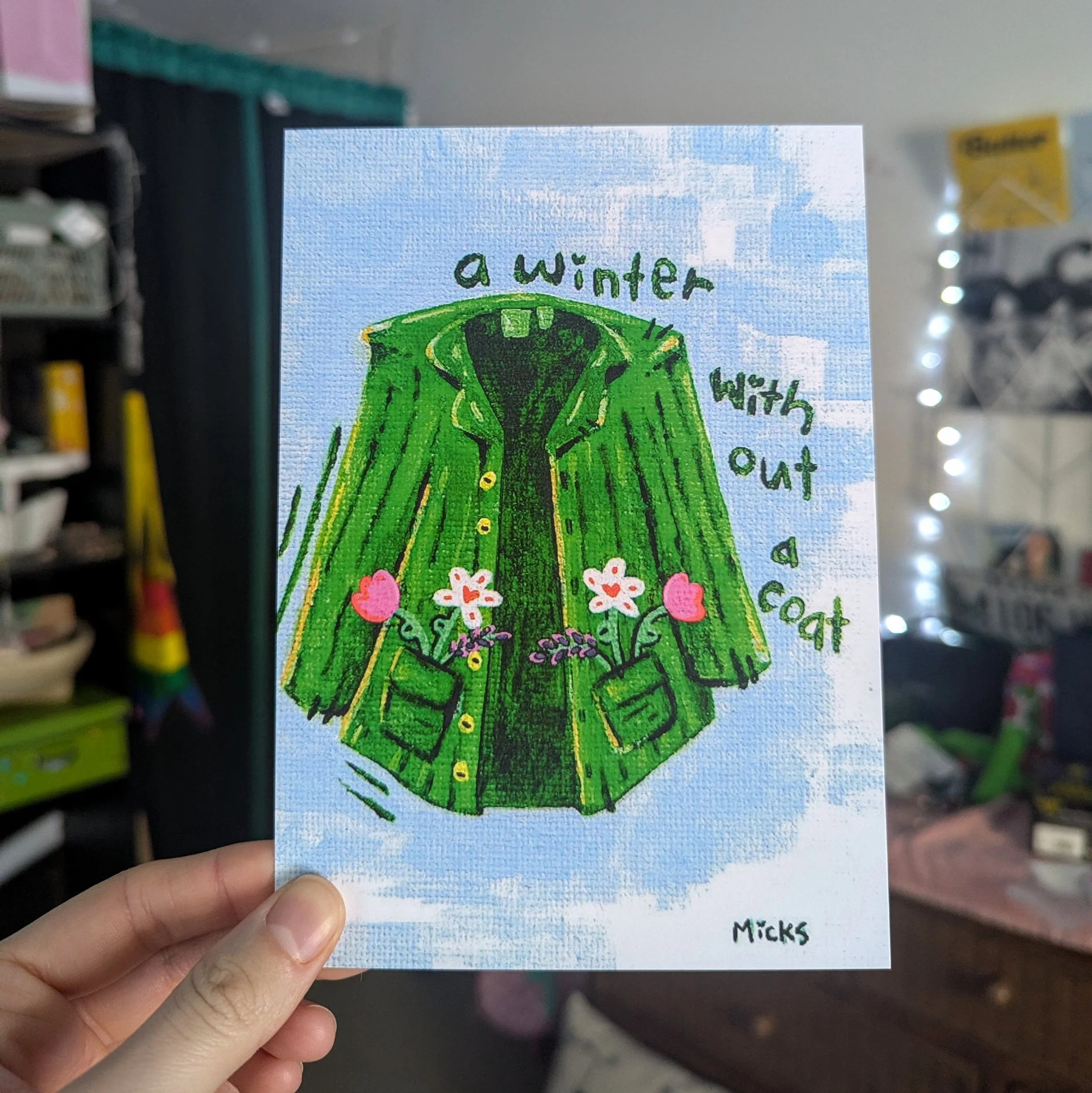 "a winter without a coat" print