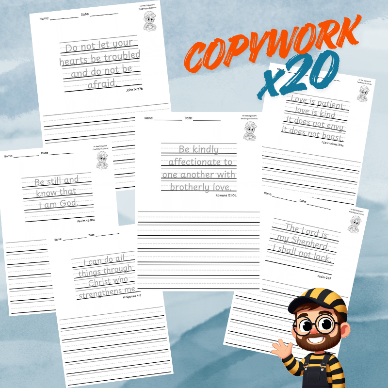 Scripture Copywork 20 Pack