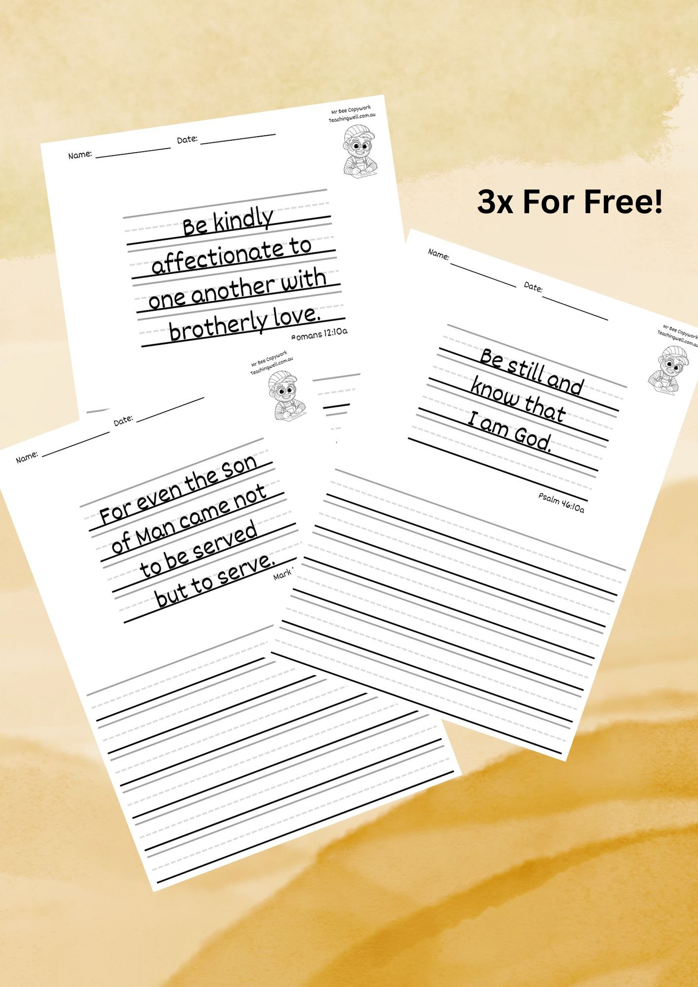Scripture Copywork Sample Pack
