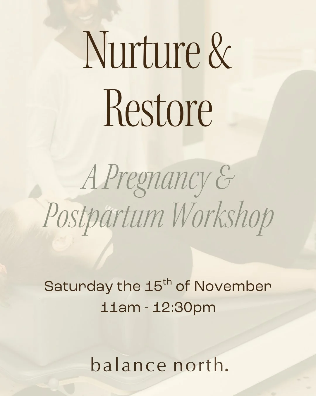 ✨️Early bird offer ends tomorrow!✨️⁠
⁠
Join Balance North physiotherapists Pauline Lai (maternal and pelvic health specialist) and Grace Ure for an informative and practical workshop designed to support you through every stage of pregnancy and early 