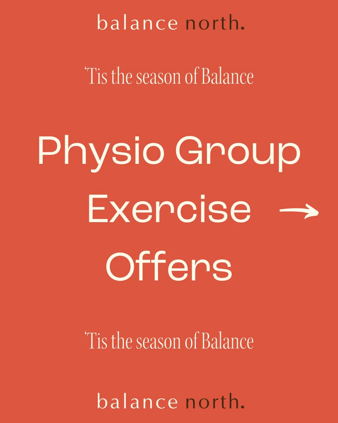&lsquo;Tis the season of Balance 🎁. Our final weekly offer is something special. Enjoy rare savings on physio group exercise (PGE) class packs. ⁠
⁠
We have never offered a sale on these packs before, so now is the perfect time to secure a great deal