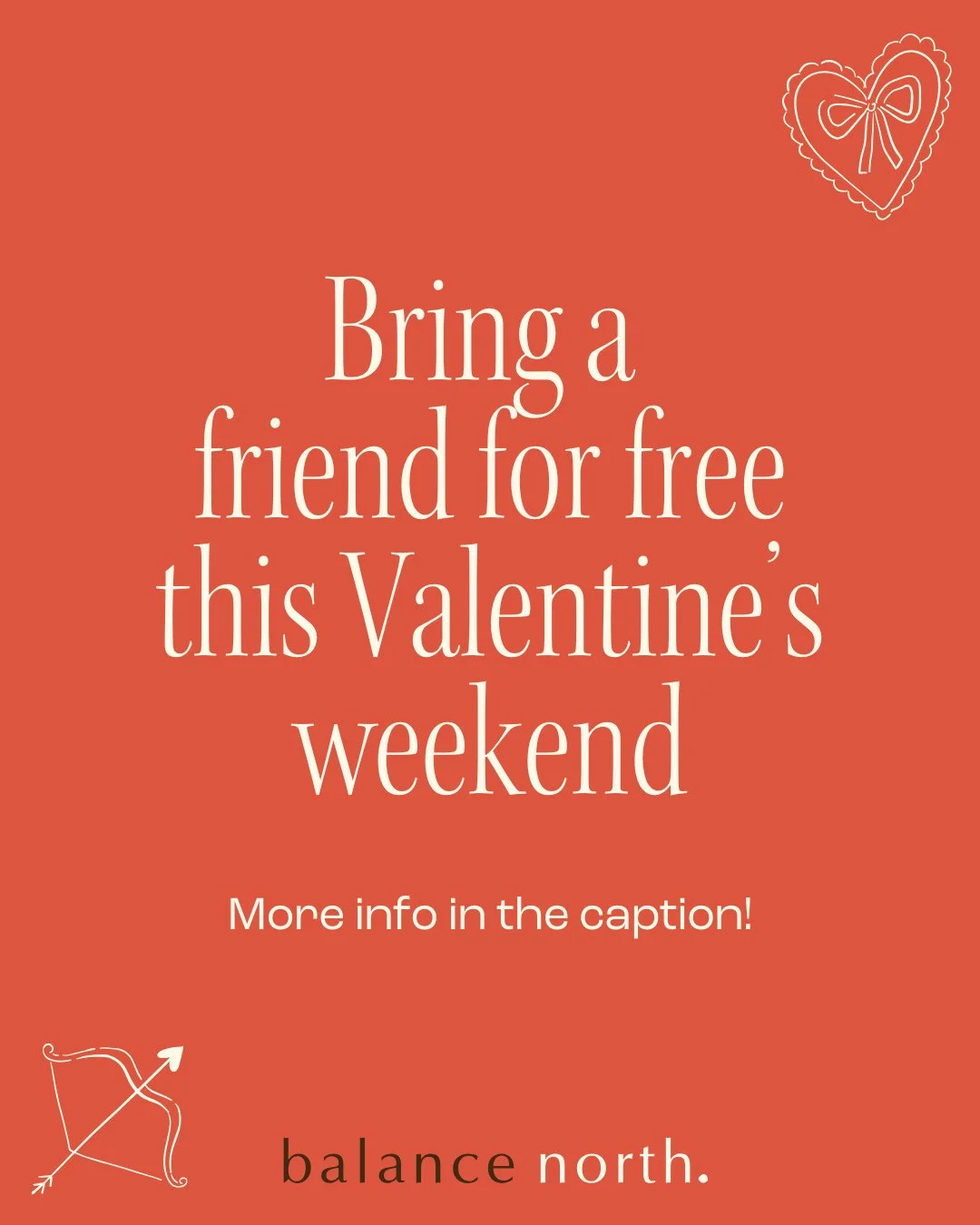 Love is better shared💘⁠
⁠
This Valentine&rsquo;s weekend, bring a friend to class for free!⁠
⁠
It&rsquo;s valid Friday, Saturday and Sunday, with one free class per friend.⁠
⁠
Just email us their full name, email address and contact number and we wi