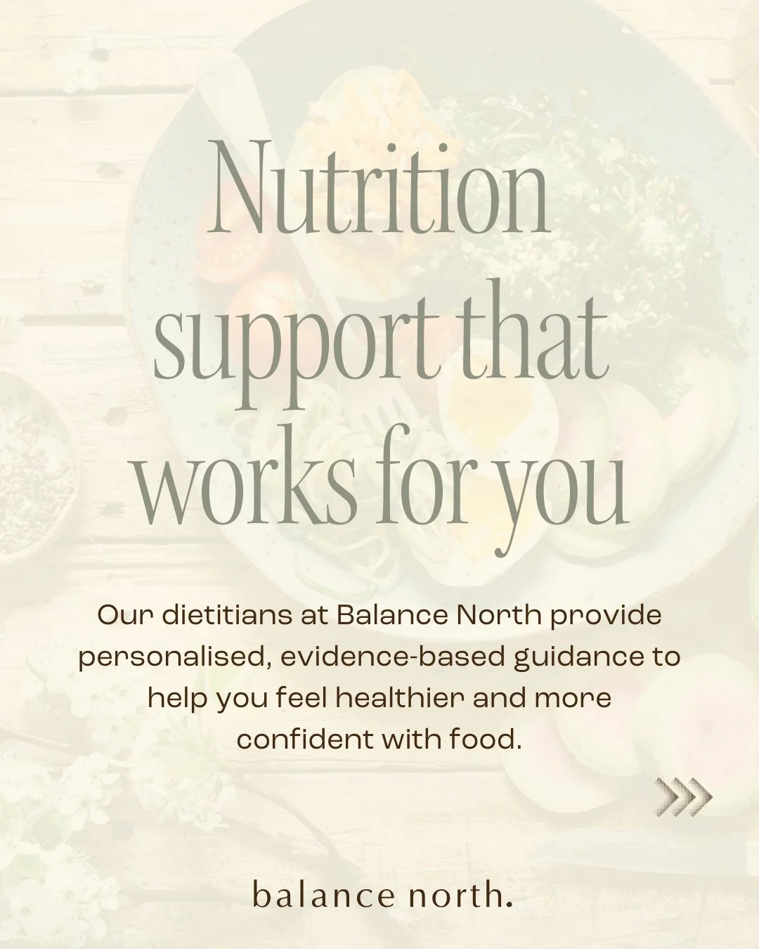 Our dietitians provide personalised, evidence-based guidance to help you manage chronic health conditions, support gut health, and build a more positive relationship with food.⁠
⁠
We take a holistic, non-judgemental approach, working with you to crea