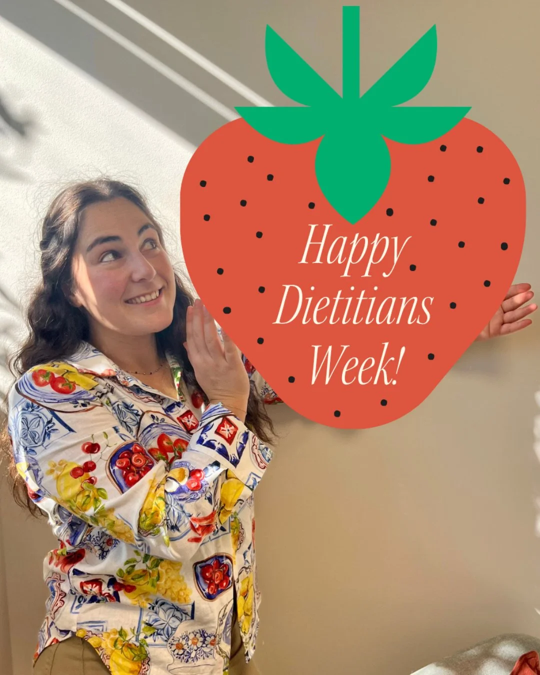 🍓Happy Dietitians Week!🍓⁠
⁠
Here are some words from one of our dietitians, Melissa, about her approach to nutrition and the role food should play in our lives:⁠
⁠
&ldquo;Growing up with a Mediterranean background taught me the importance of good f