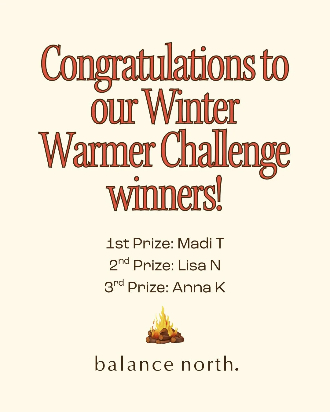 ⭐ Winter Warmer Challenge Winners! ⭐⁠
⁠
A huge congratulations to our winners!⁠
⁠
After weeks of getting into the studio, staying consistent and putting in the work, we&rsquo;re so excited to announce:⁠
⁠
🥇 1st Prize: Madi T⁠
Unlimited reformer clas