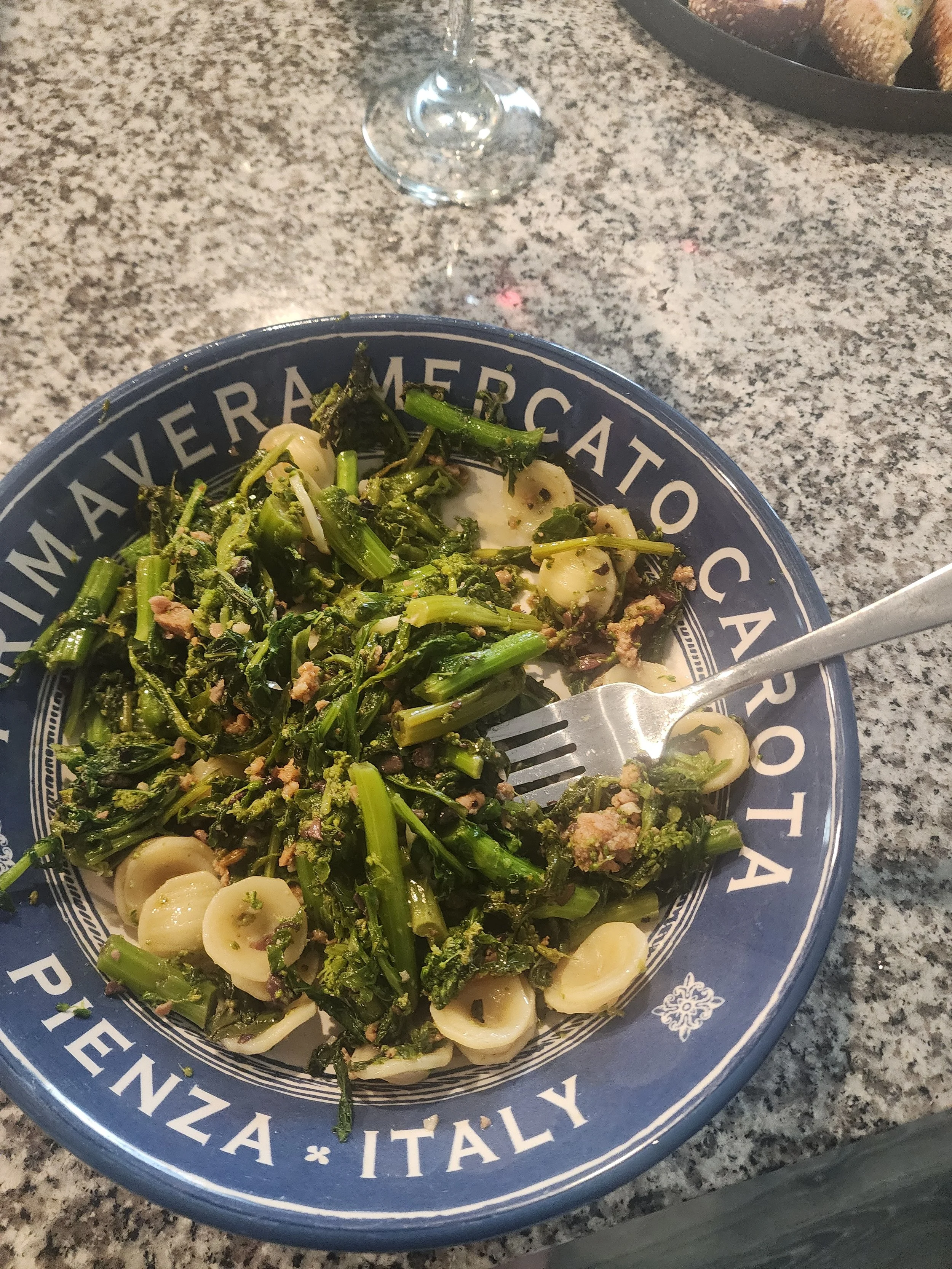 Sausage & Broccoli Rabe over Orchette