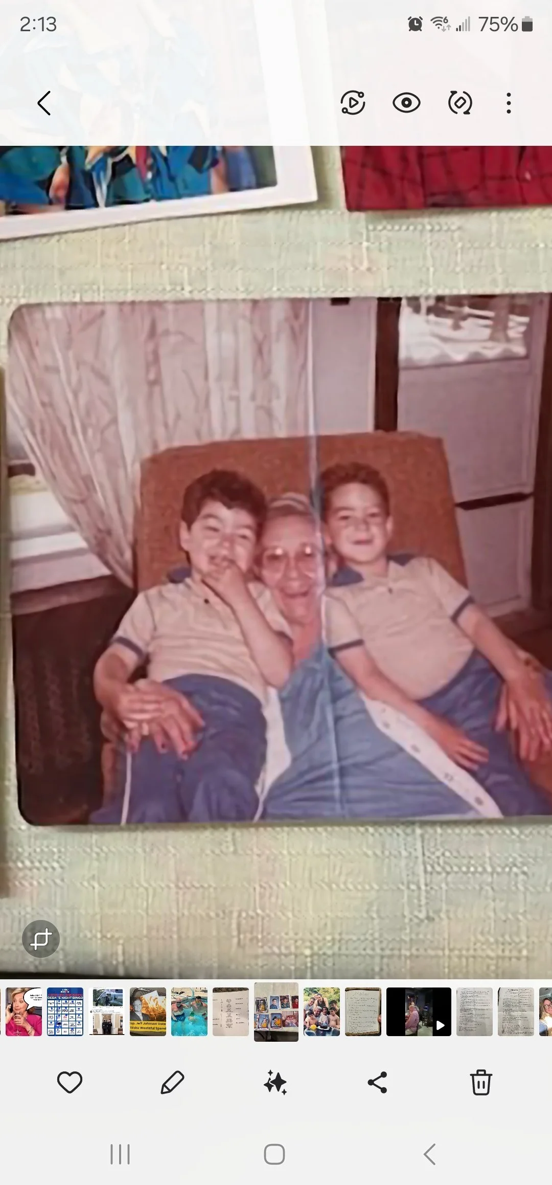With my great grandmother. Probably mid-1980s.