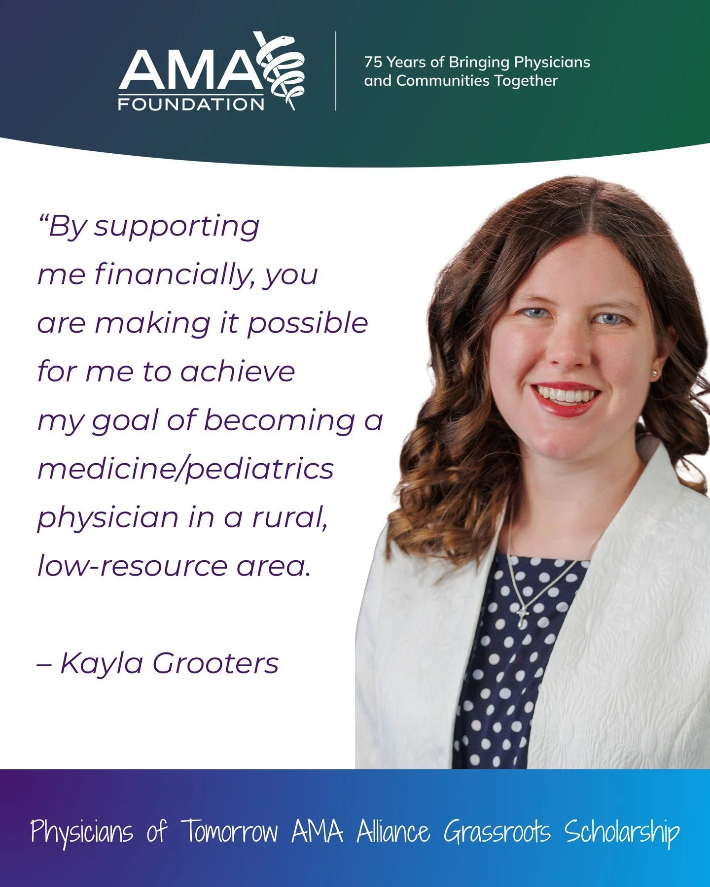 As part of our Women in Medicine Month celebration, we&rsquo;re proud to highlight Grooters, a rising fourth-year medical student at Western Michigan University Homer Stryker M.D. School of Medicine, who plans on applying to residency in medicine-ped