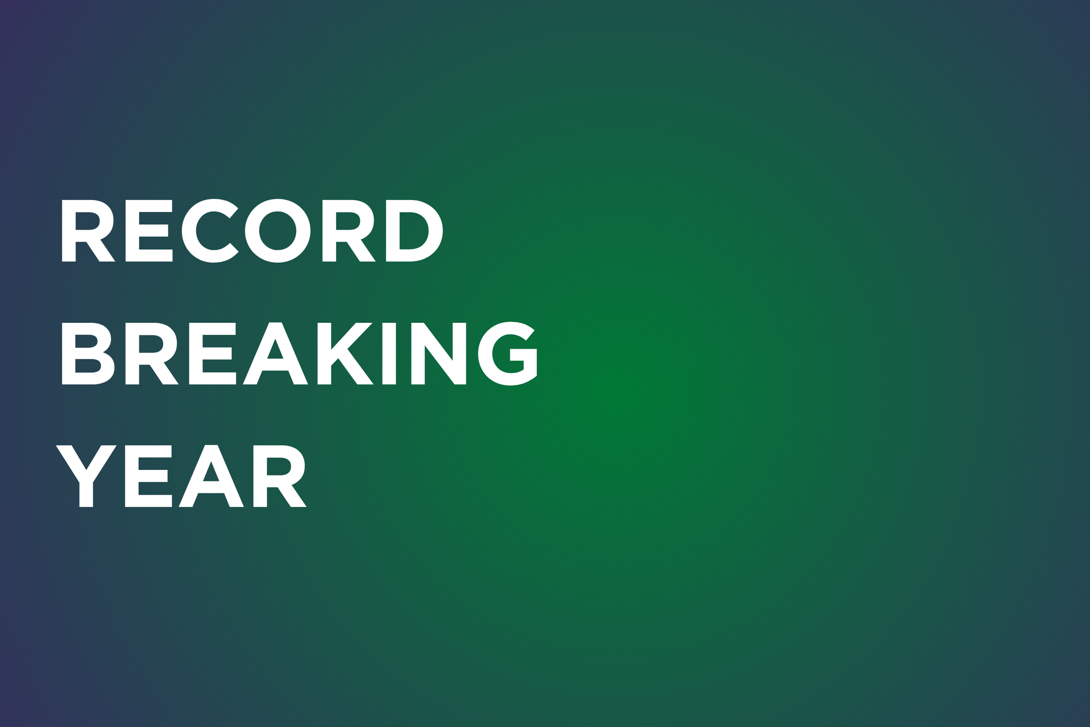 Something happened this past year that’s never happened before