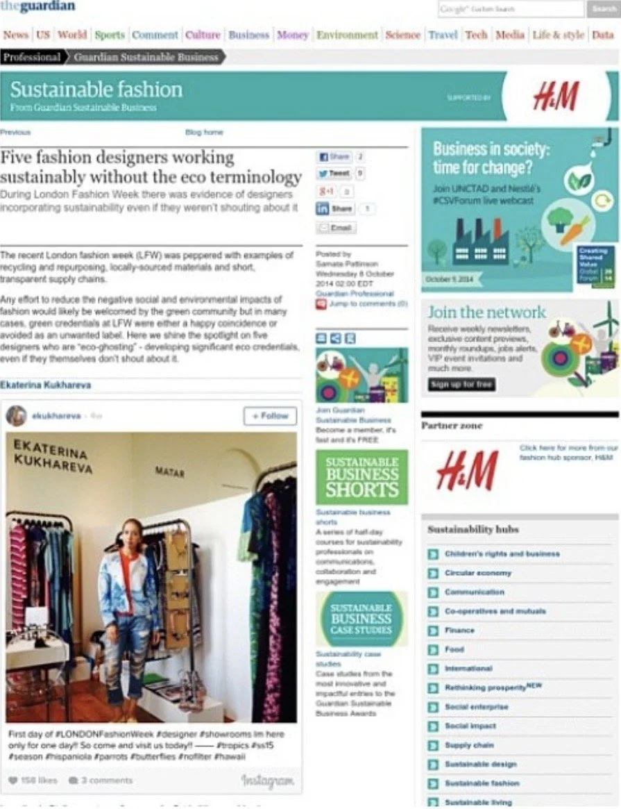 The Guardian - Marie MacSharry London Fashion Week