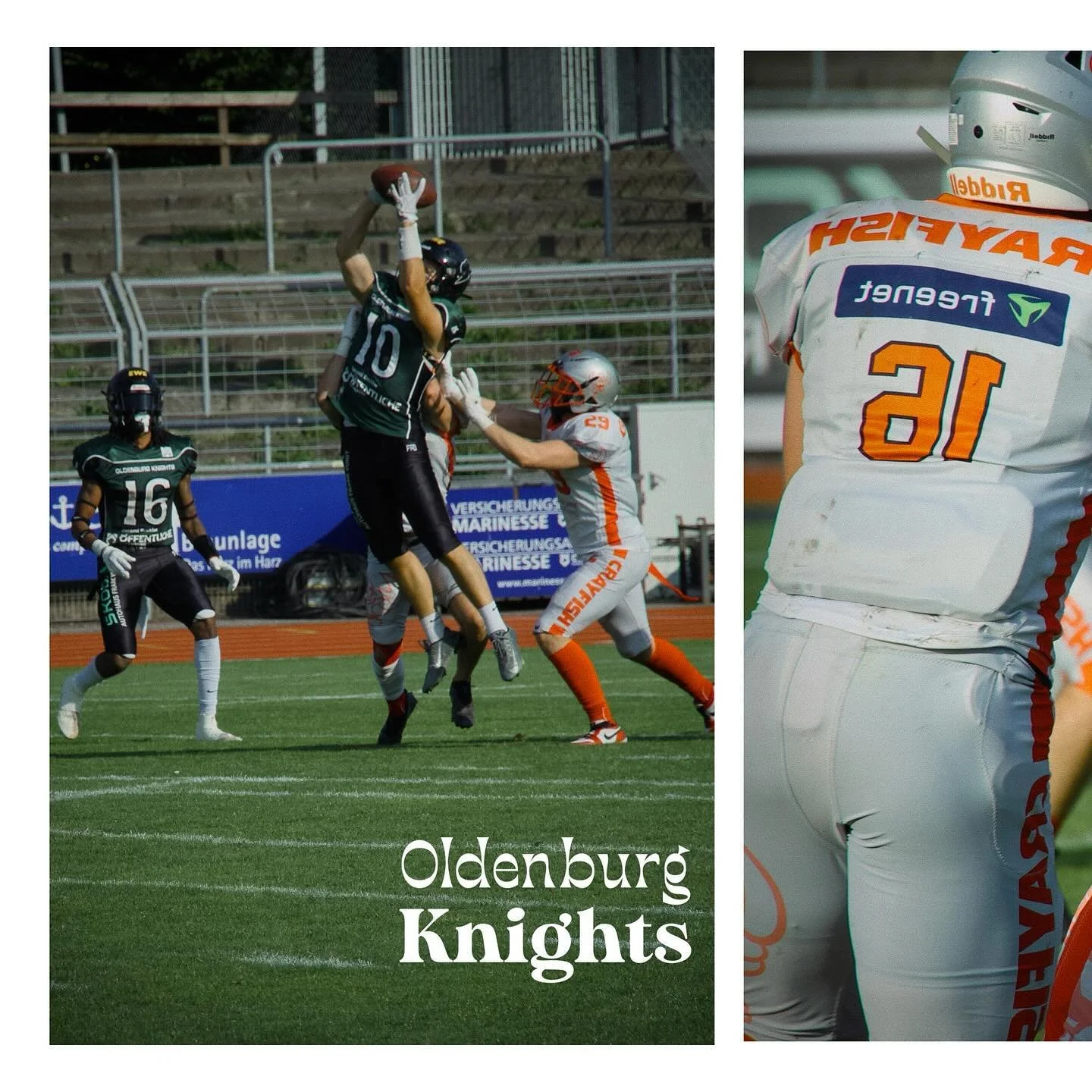 Photos from the Oldenburg Knights vs Cottbus Crayfish game
Shot on Sony a 7iii with Zeis 18-120 |  f.3.6-5.6

#oldenburgknights #americanfootballgermany #marschwegstadion