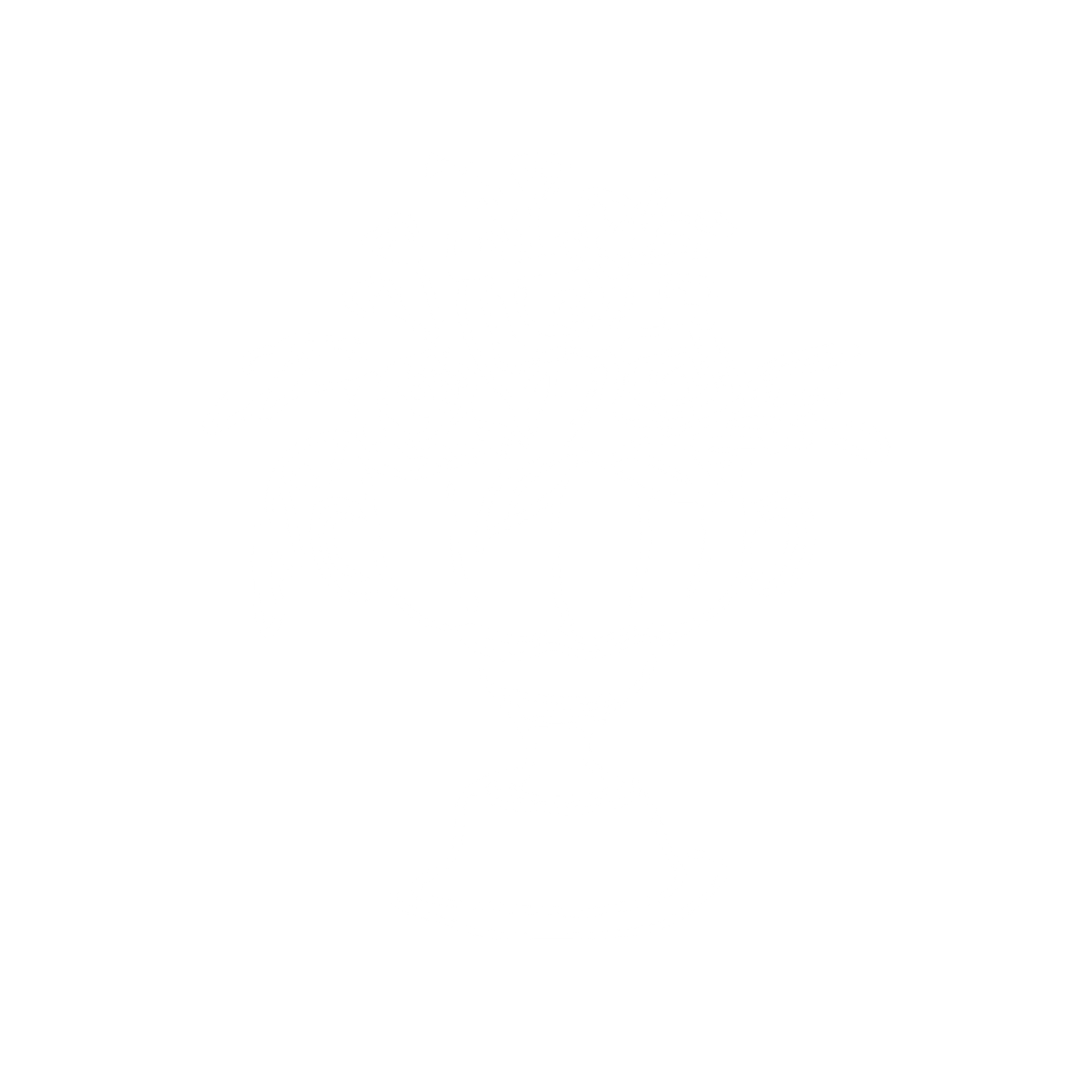 White outline drawing of a flower arrangement in a pedestal vase on a black background.