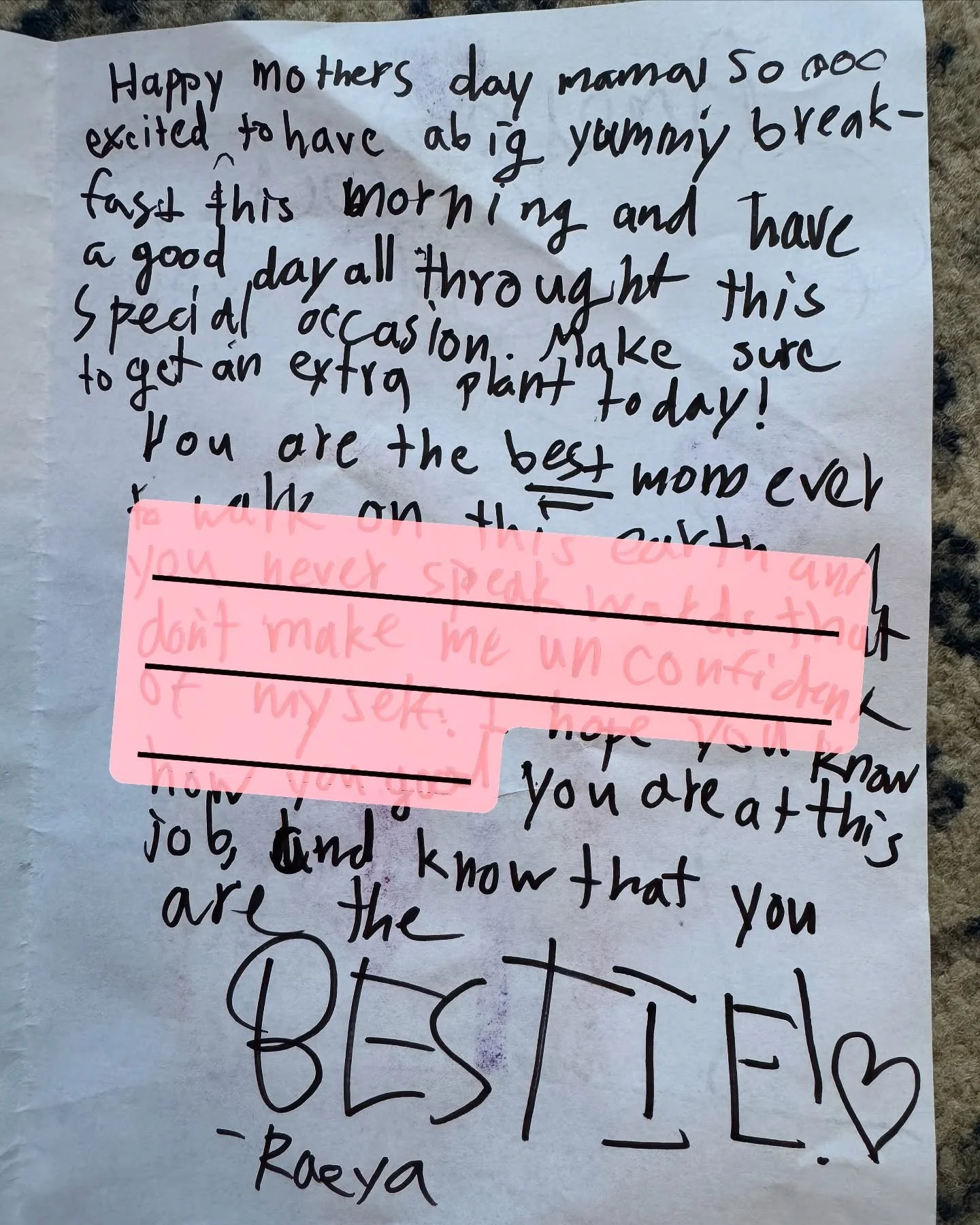 May the words you speak to your children resonate so deeply within them that they come back to you through their expressions of gratitude. ❤️

Happy Mother&rsquo;s Day to all of us out here just trying our best.