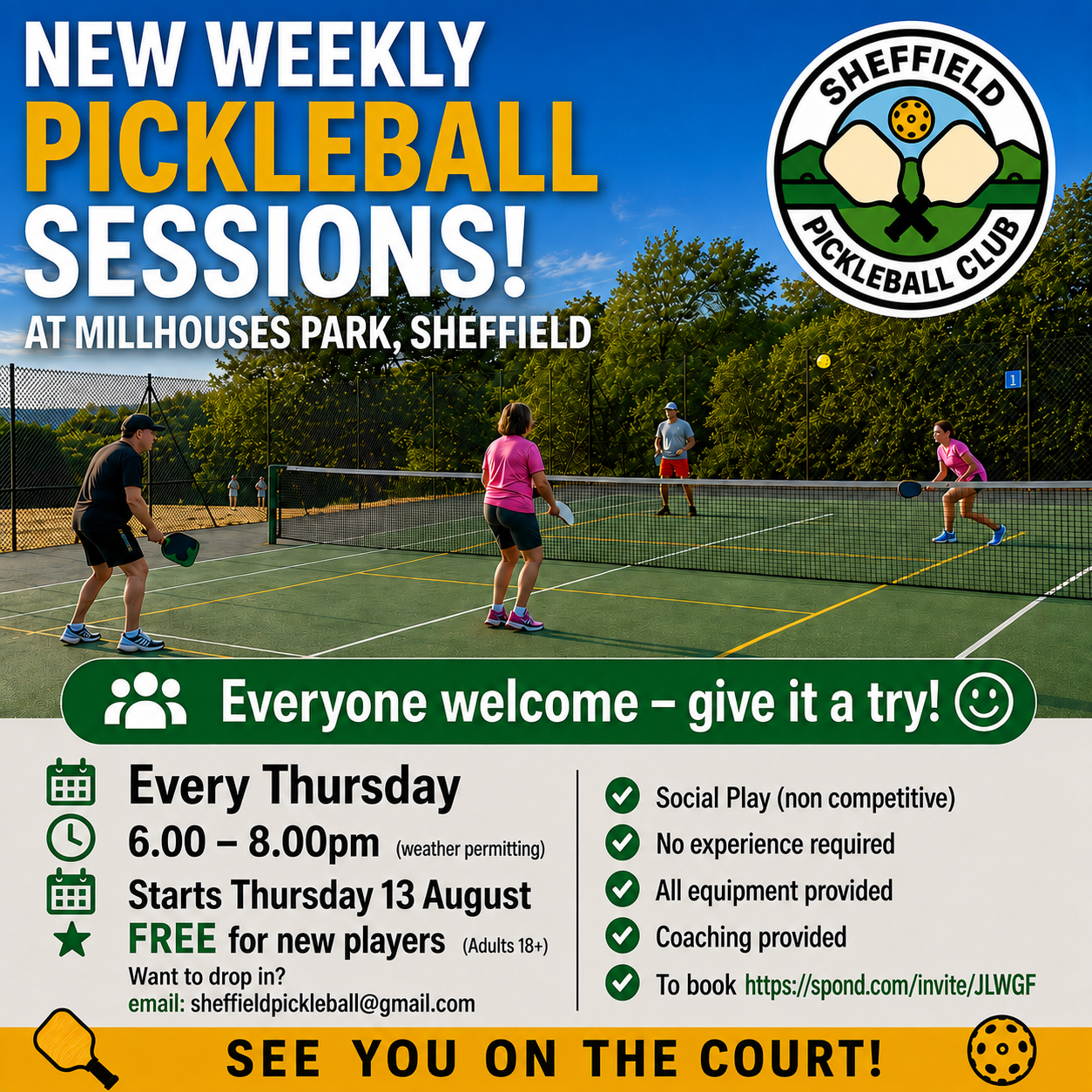 New Sessions at Millhouses Park