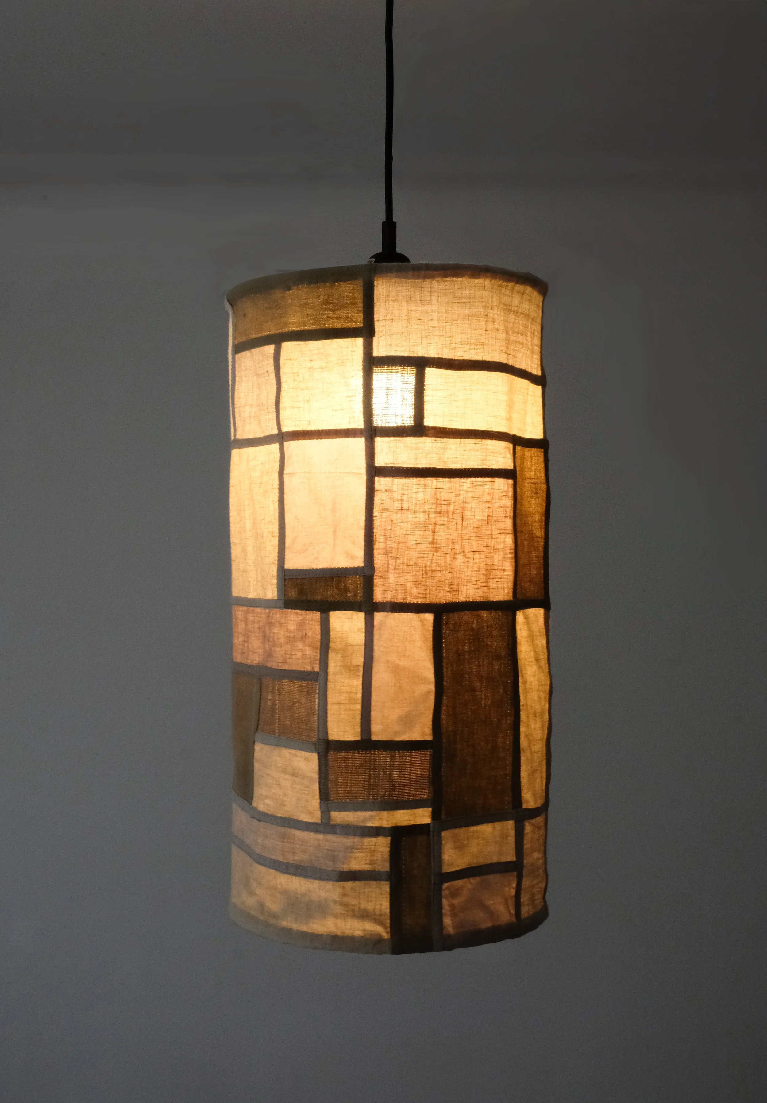 Circular Pojagi Lamp (Medium)