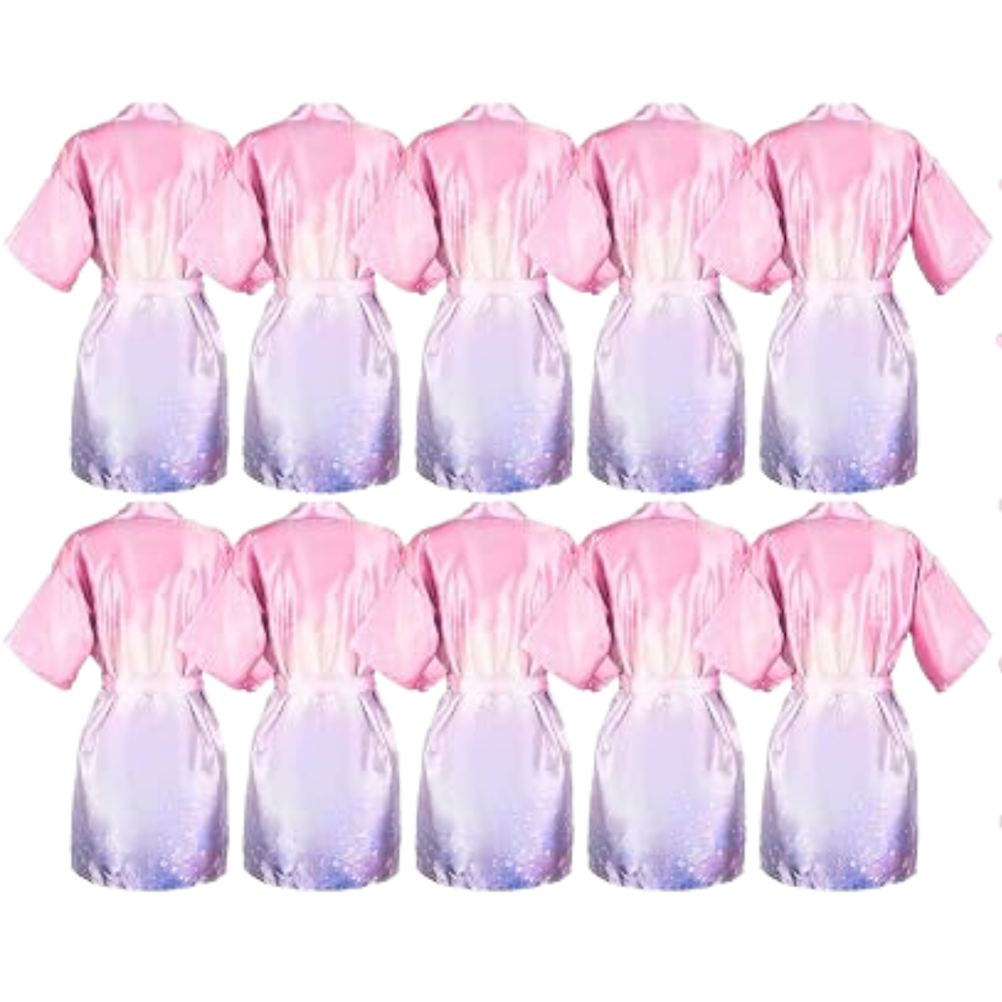 Row of pink and purple gradient lipstick tubes with a frosted finish.
