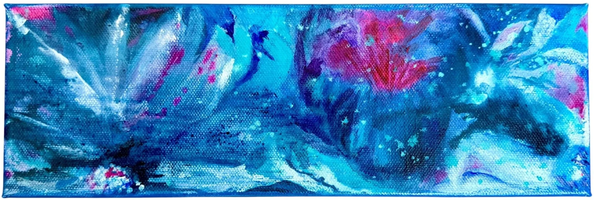 "Blue Bloom Drift": Acrylic on Canvas
