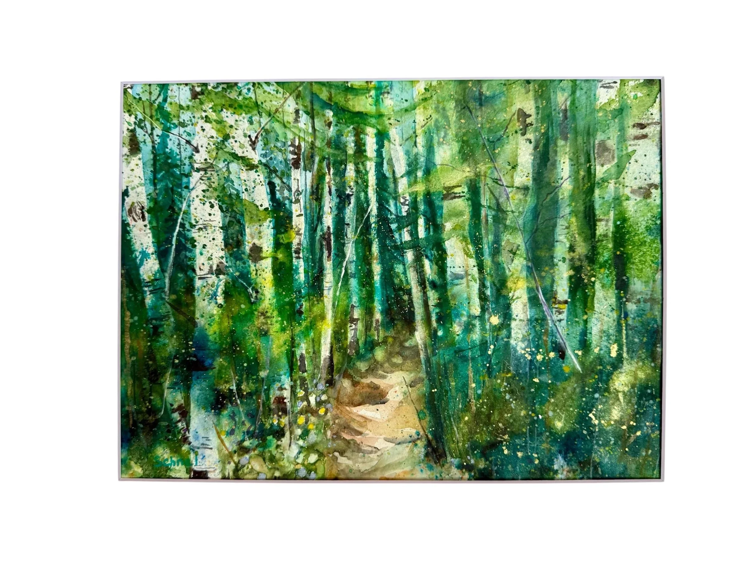
'Where the Forest Opens": 12 x 9 watercolour on 140 lb paper