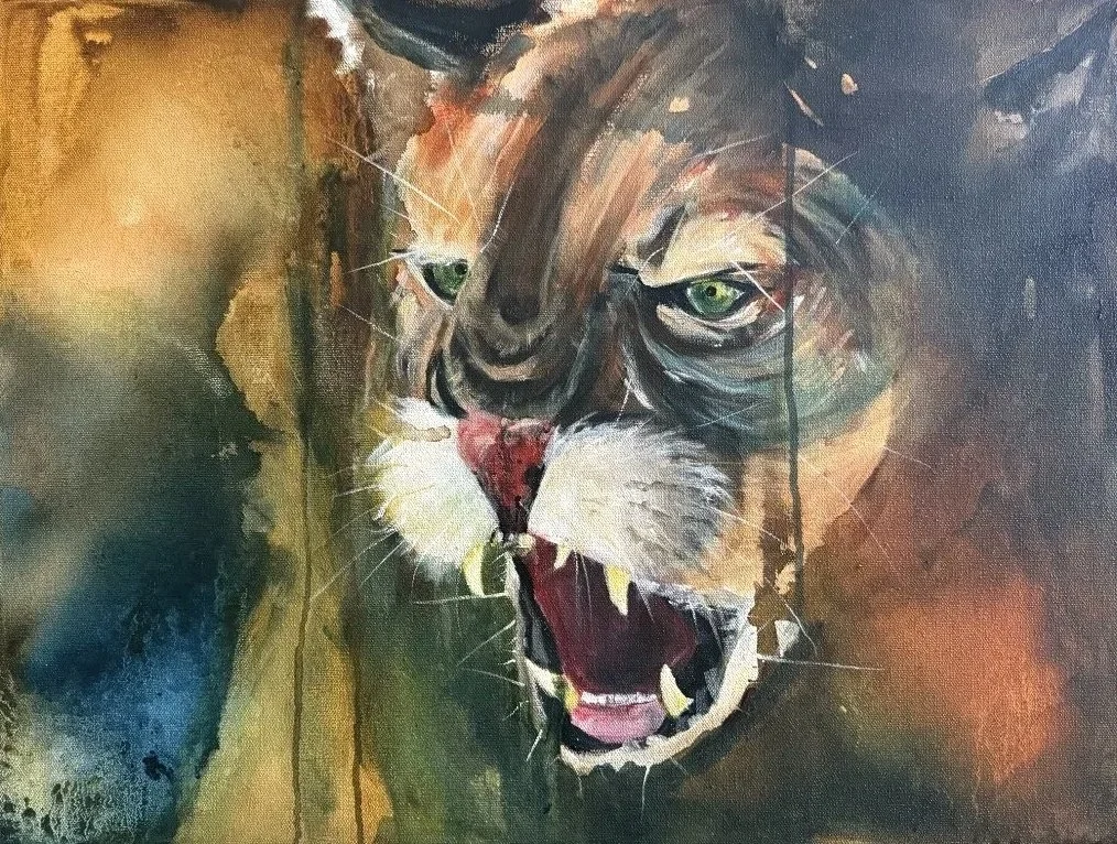"Where the Land Watches Back": Acrylic on Canvas