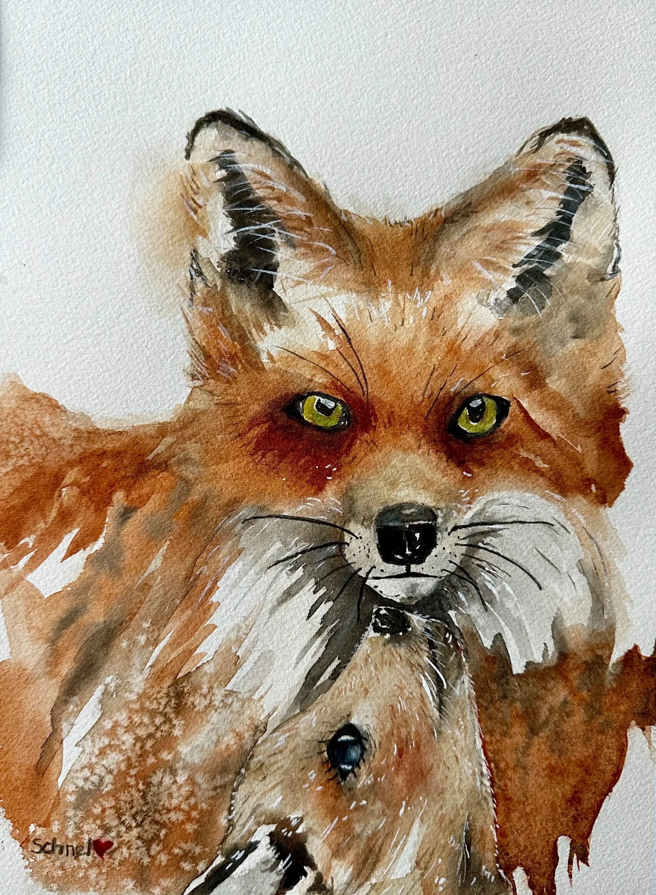"Wild Love": Watercolour on CP Paper- Sold