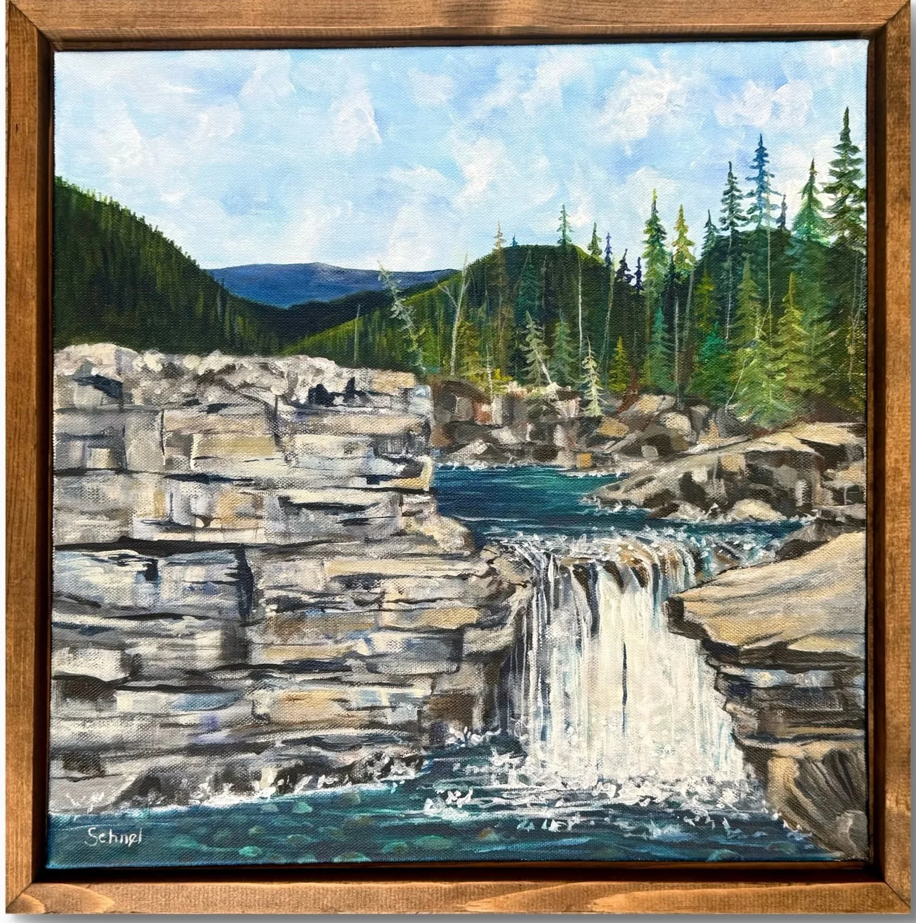 "Elbow Falls" acrylic on canvas- available