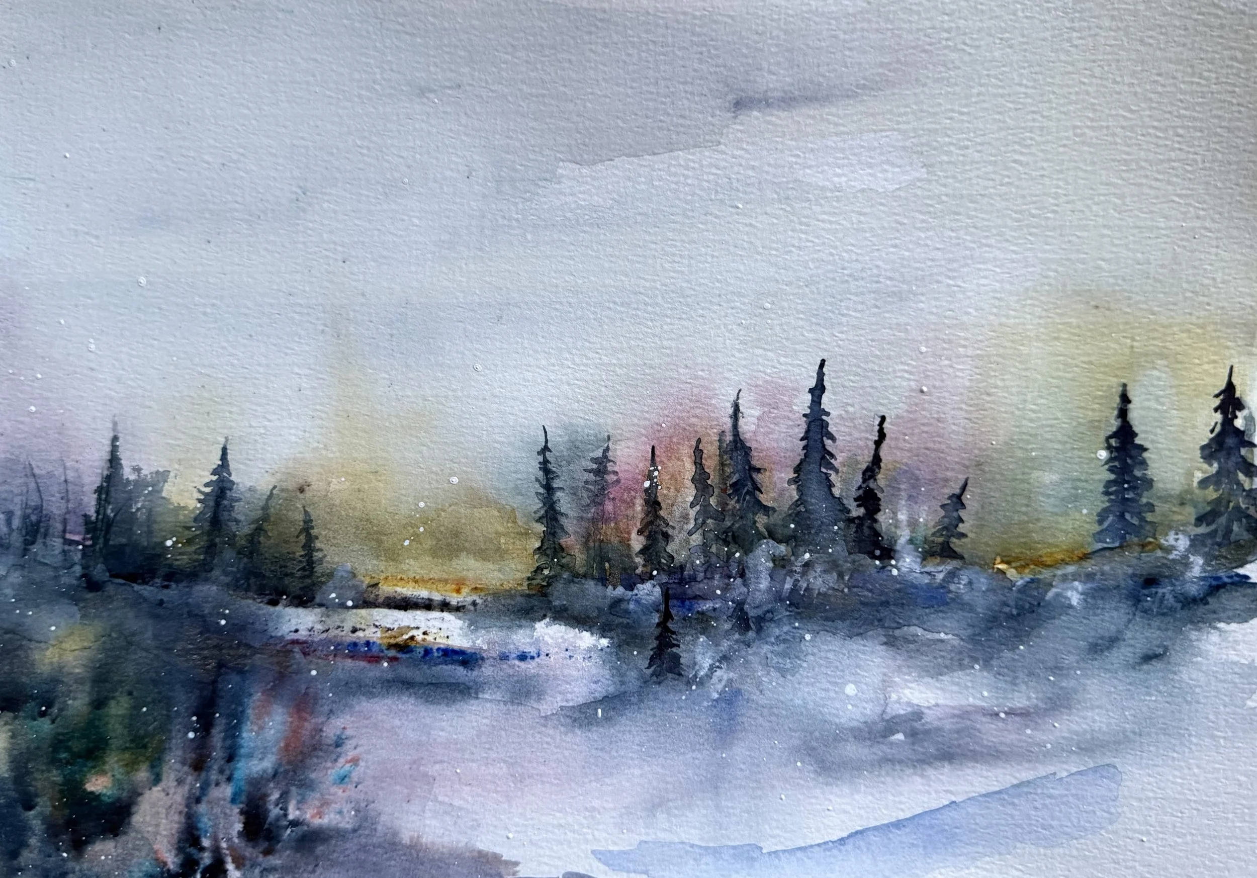 "Winter Morning"- Watercolour on 140 lb CP Paper- available