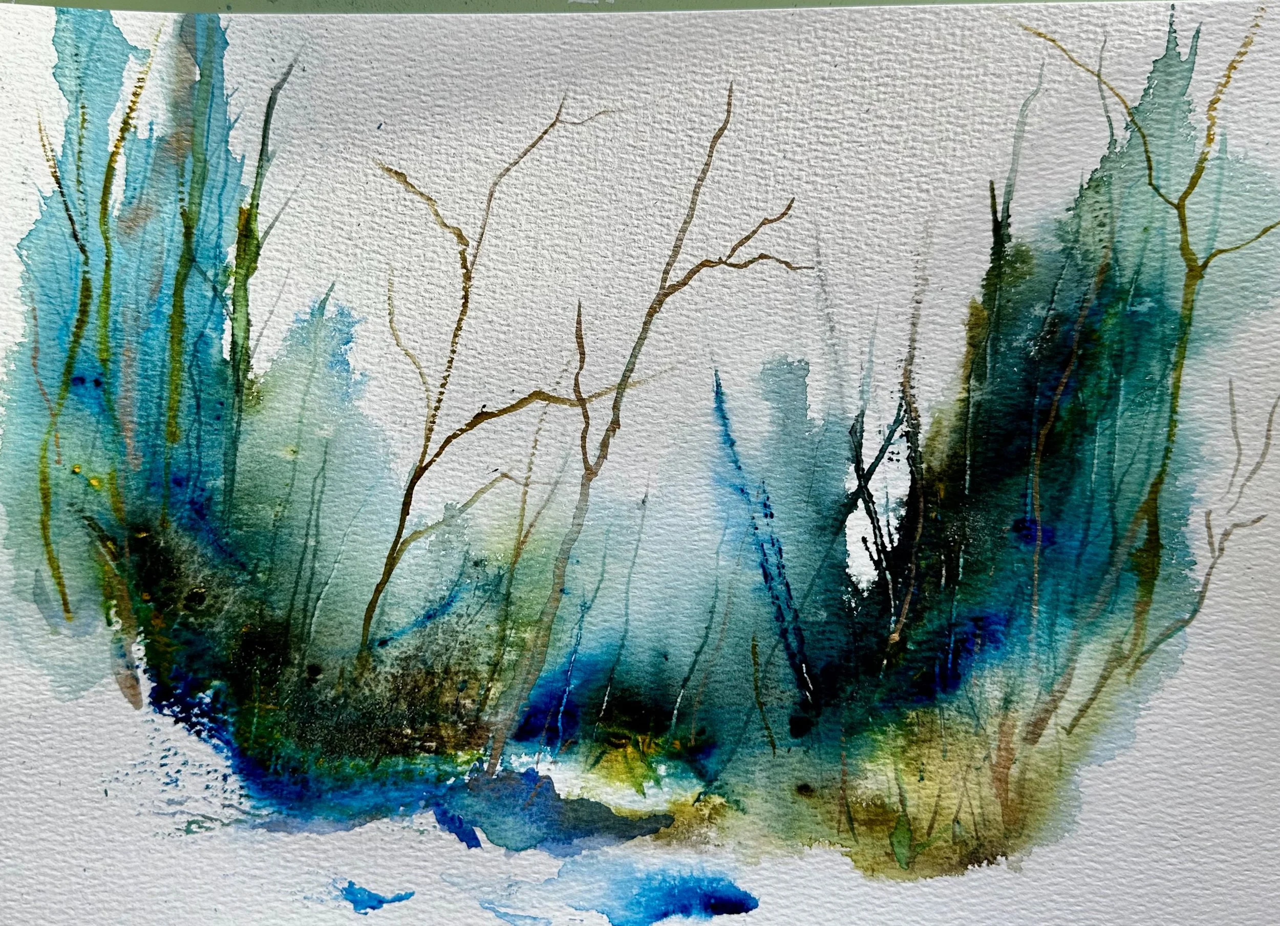 "The Bush Path"- Watercolour on 140 lb CP Paper-SOLD