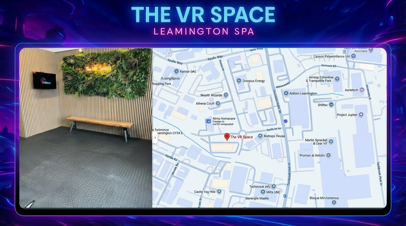 The VR Space  location map in Leamington Spa for kids parties and VR experience.