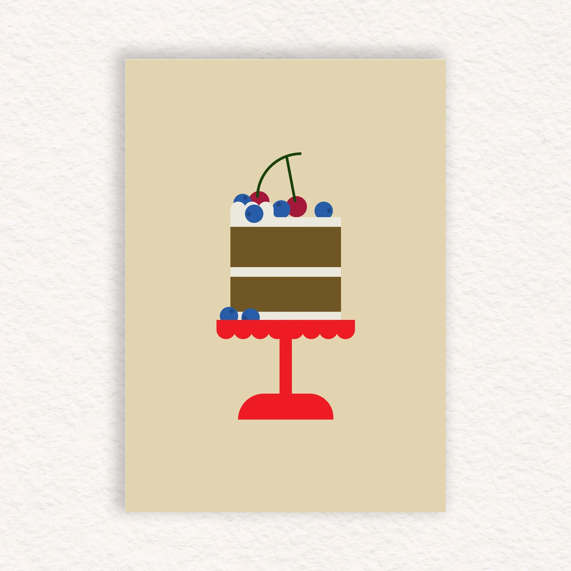 A3 Limited edition print on foam board - Chocolate cake