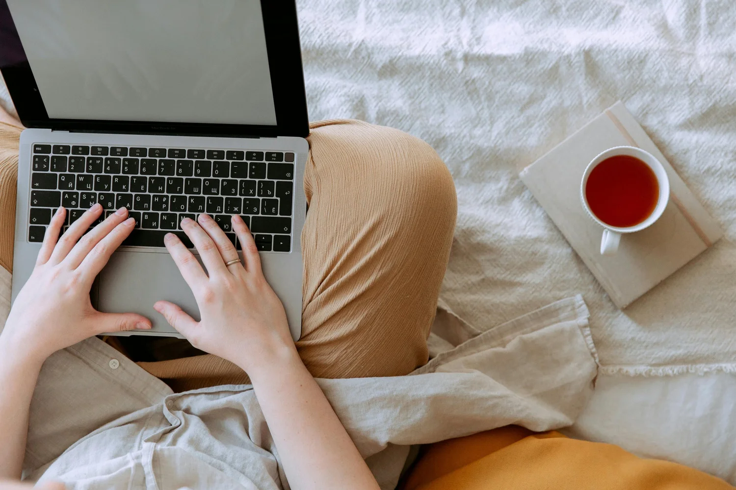 Laptop and tea
