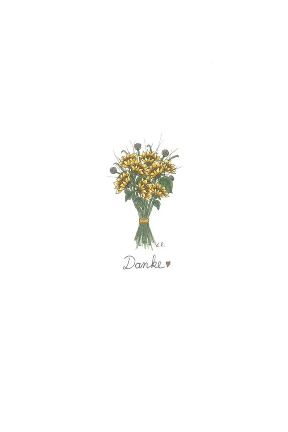 Danke - Grußkarte Sonnenblume
