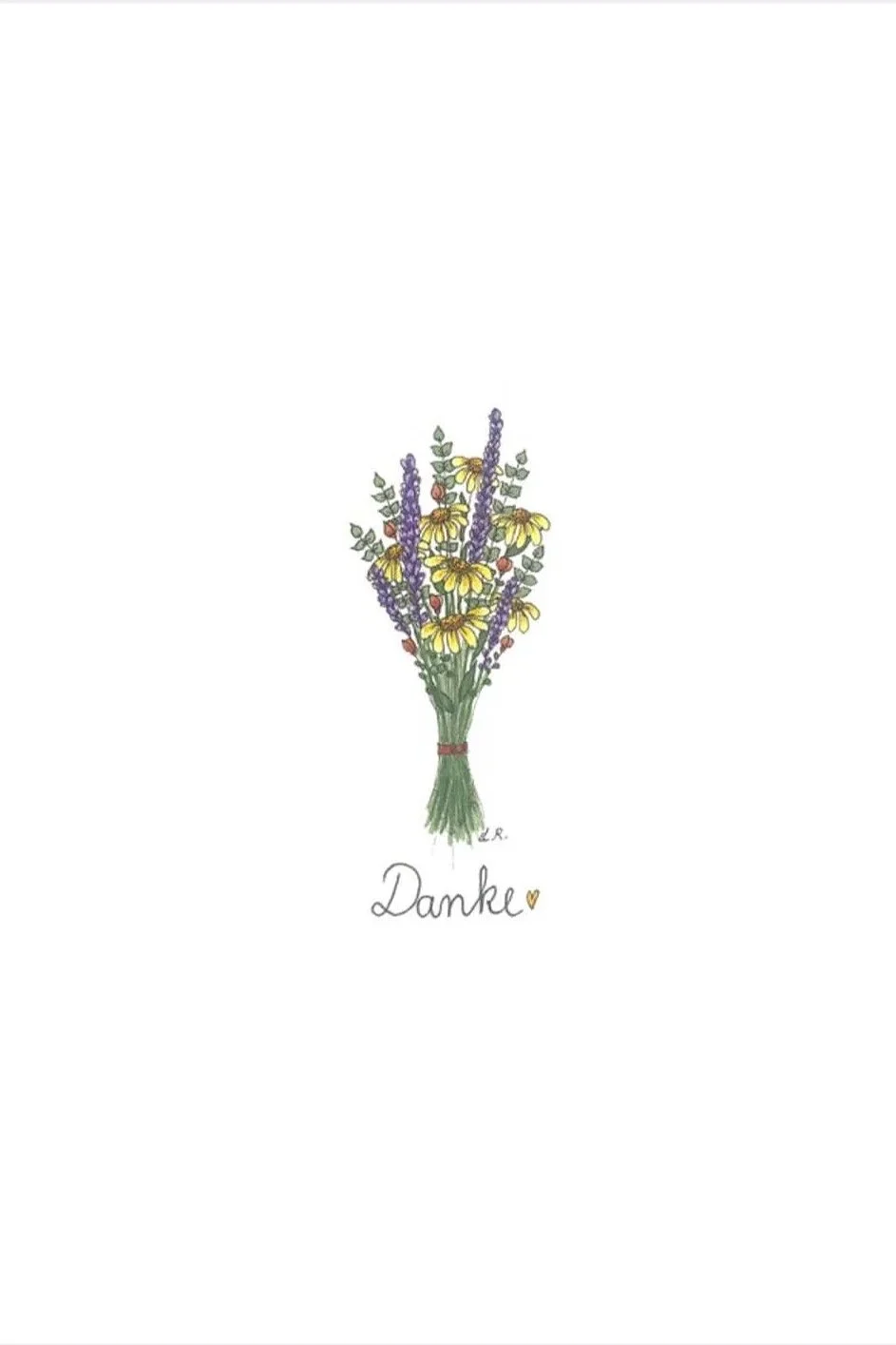 Danke - Grußkarte Lavendel