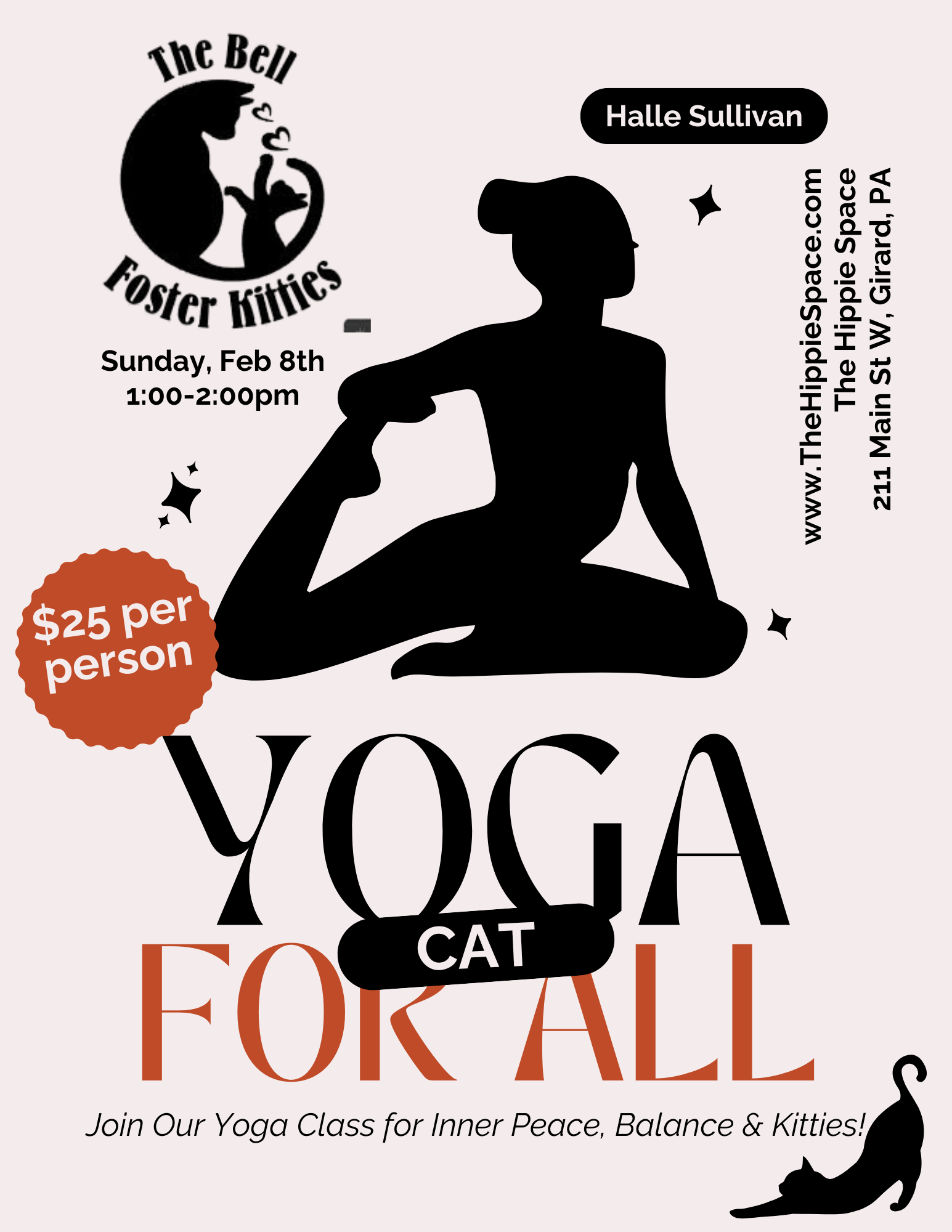 Cat Yoga Fundraiser for The Bell Foster Kitties
