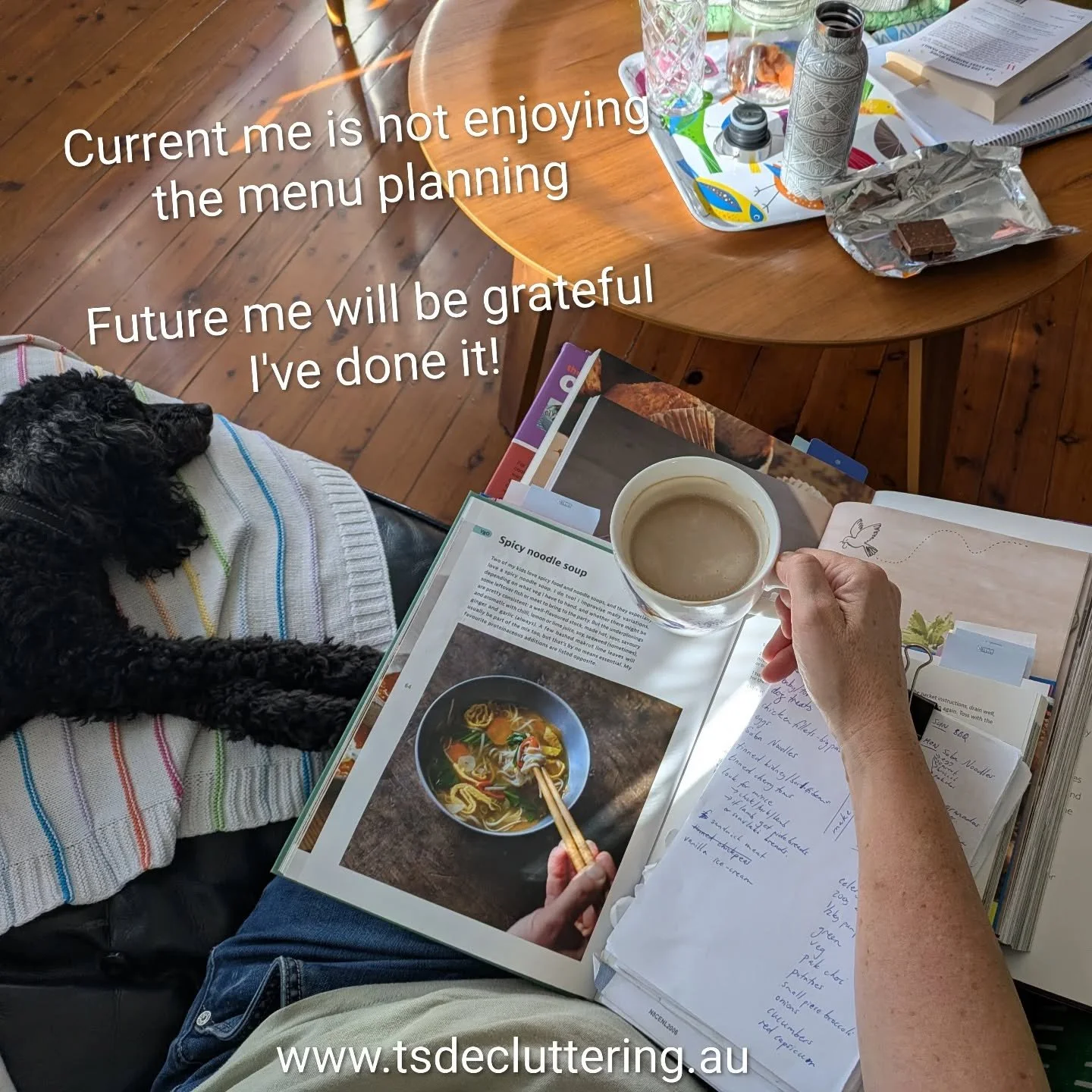 Who else has developed these little routines to help make our lives easier? Menu planning is something I've been doing since my house-sharing student days when the nearest shops were 30 minutes drive away. And I kept up the habit when I started worki