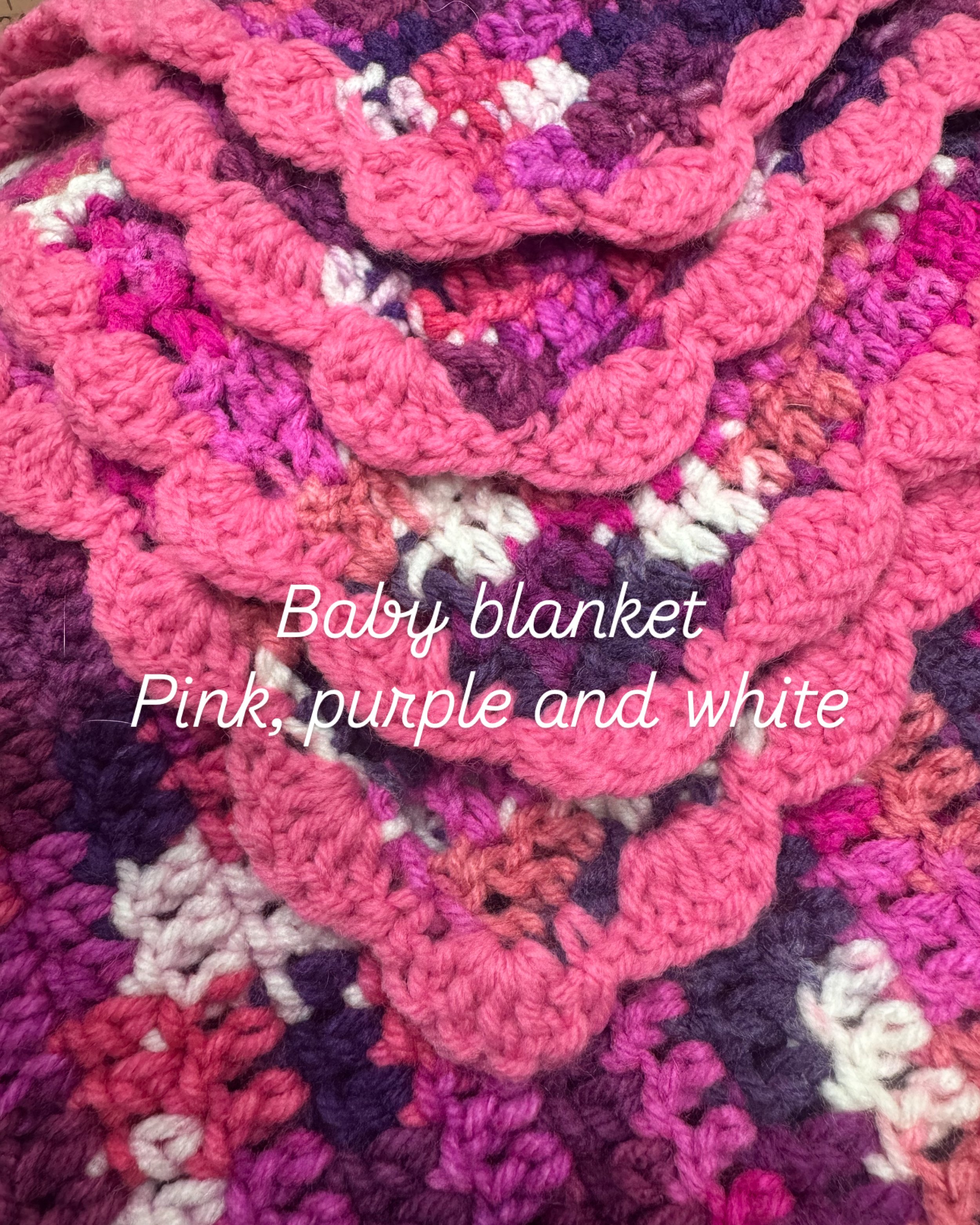 Hand crocheted baby blanket