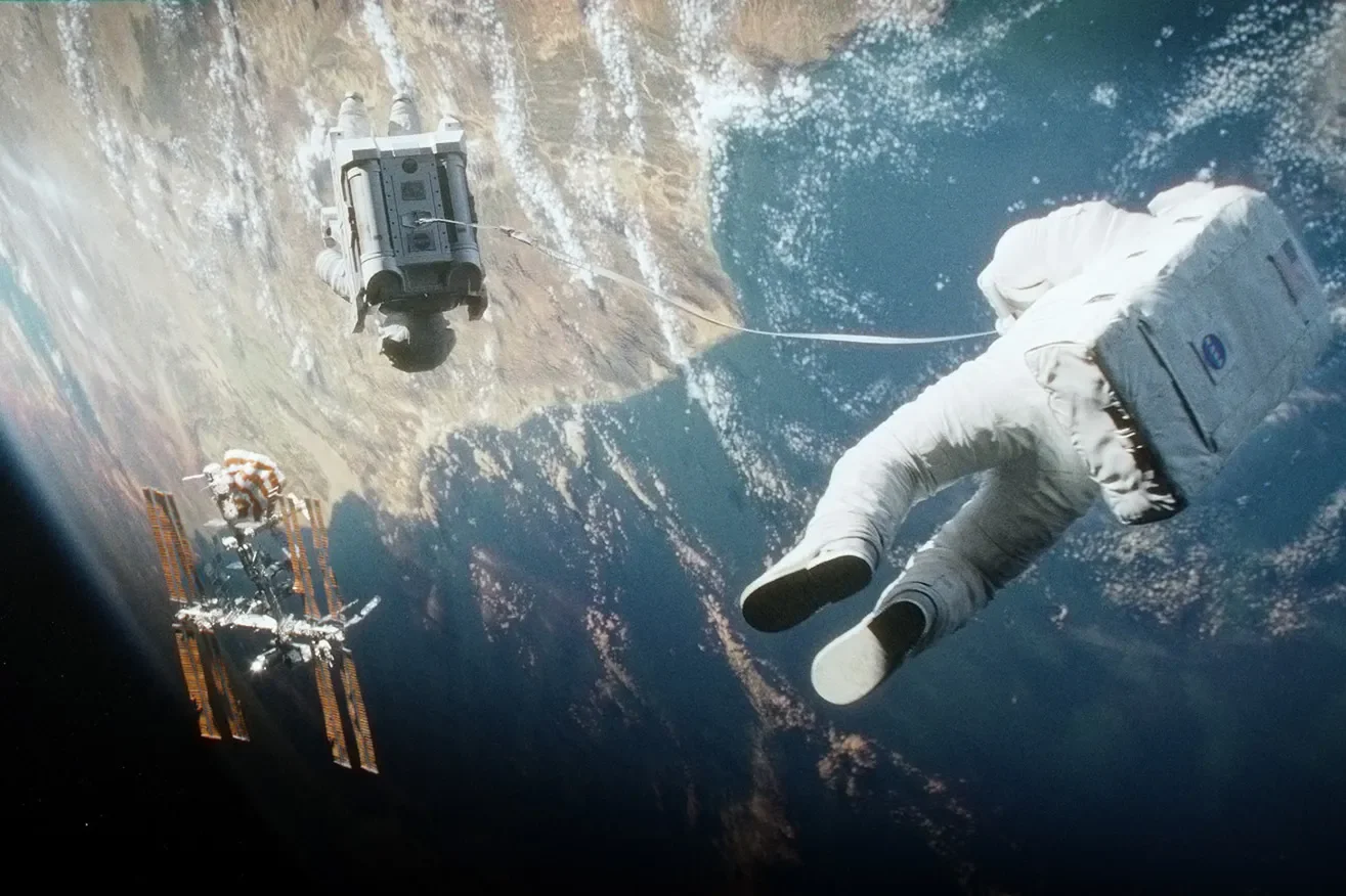 A still from the movie Gravity