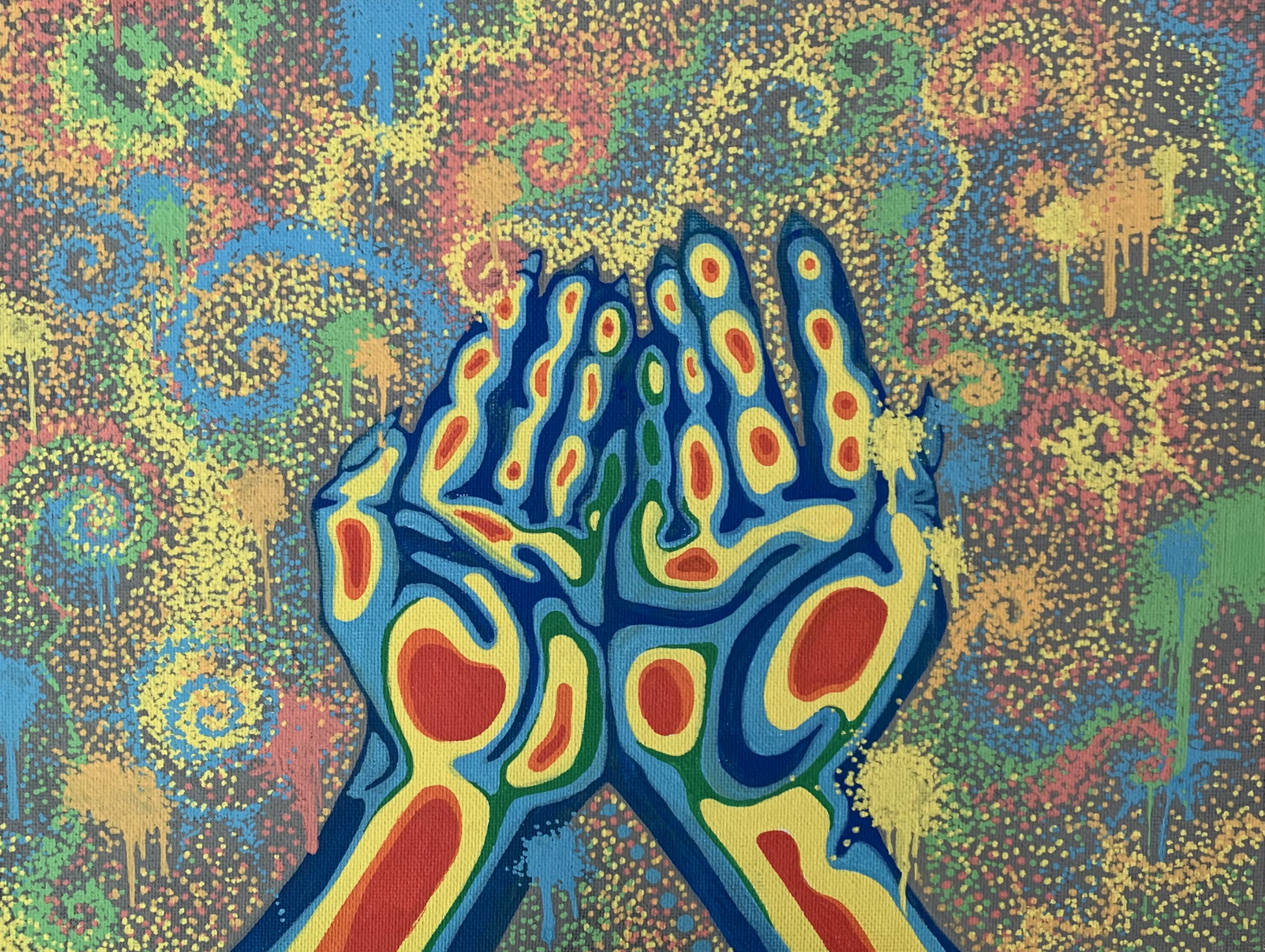 "Acceptance" by Olivia Mangan. Acrylic paint on canvas board.