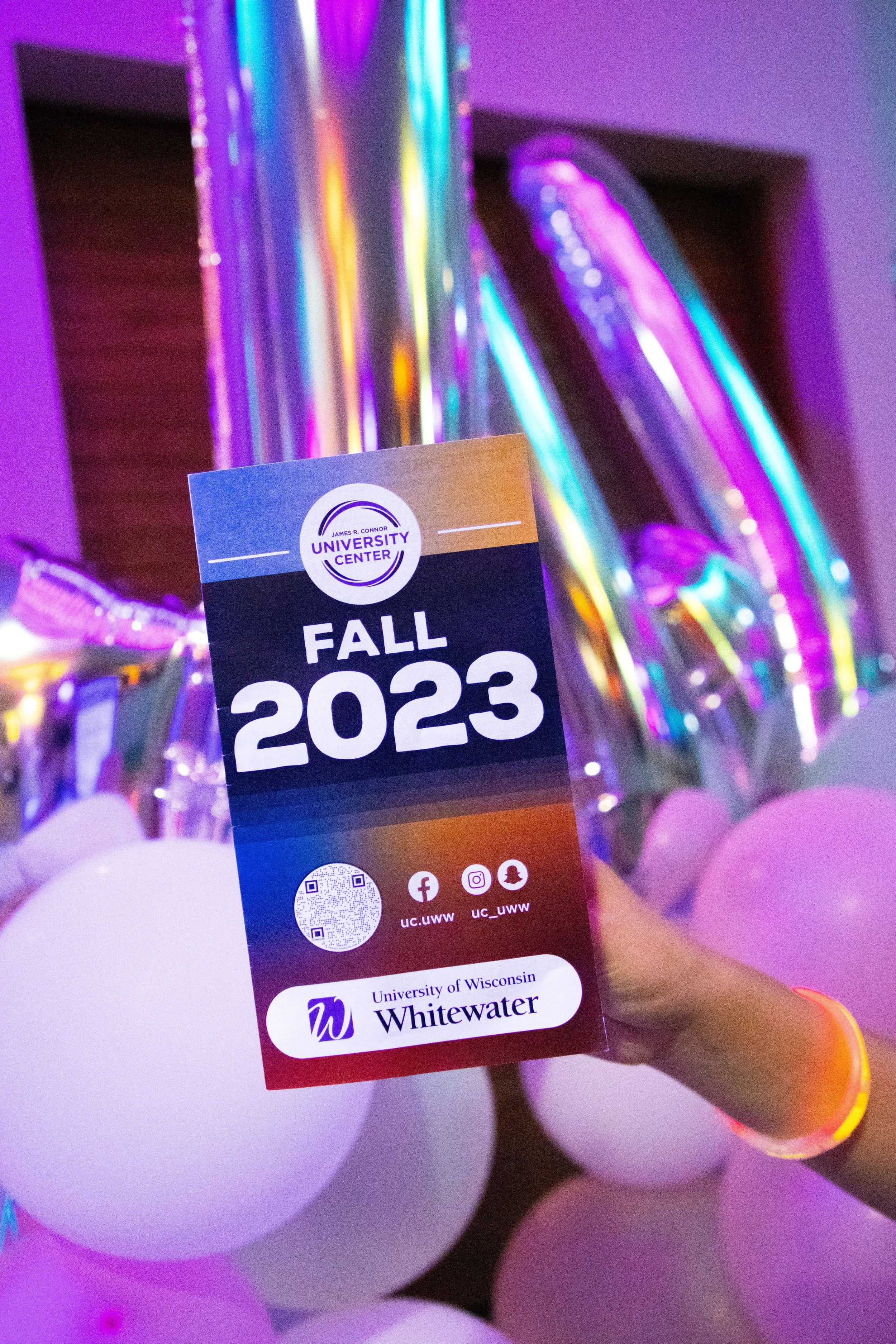 UWW's University Center's Fall 2023 event schedule.