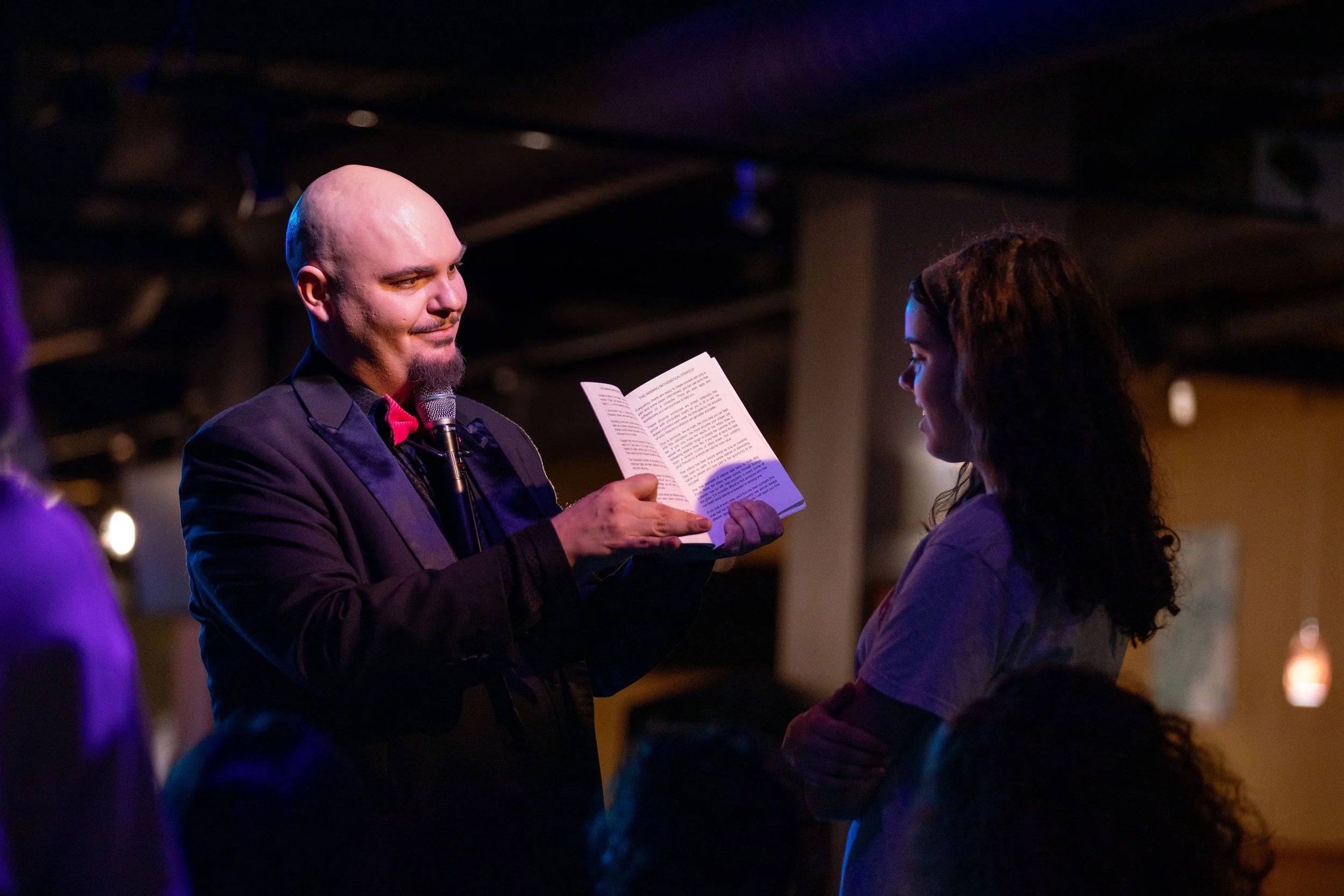 Sept. 2024, UWW's University Center's Down Under welcomed returning performers Athem & Aria, The Psychic Soulmates.